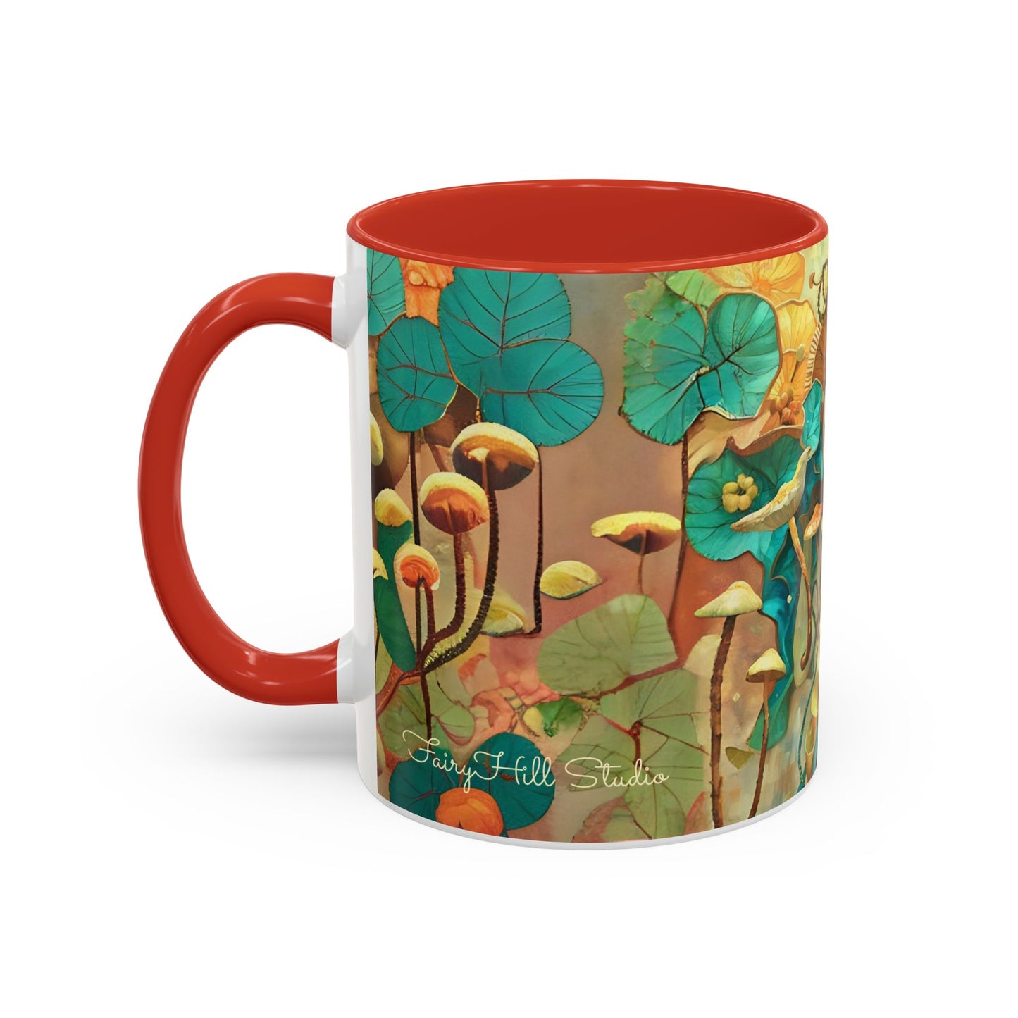 Mushroom Fairy Art-Themed Coffee Mug - 11 & 15oz Accent Mug for Musroom  Fsiry Lovers