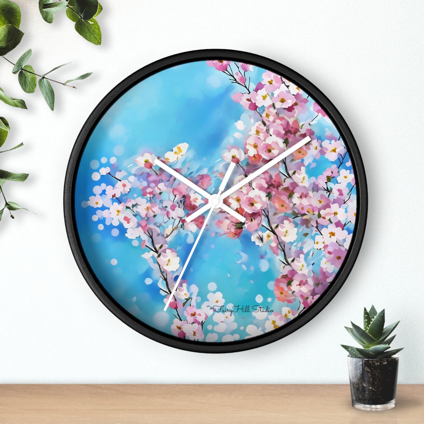 Blooming Blossoms Wall Clock | Floral Home Decor | Springtime Style, Gift for Nature Lovers, Office or Living Room Decoration