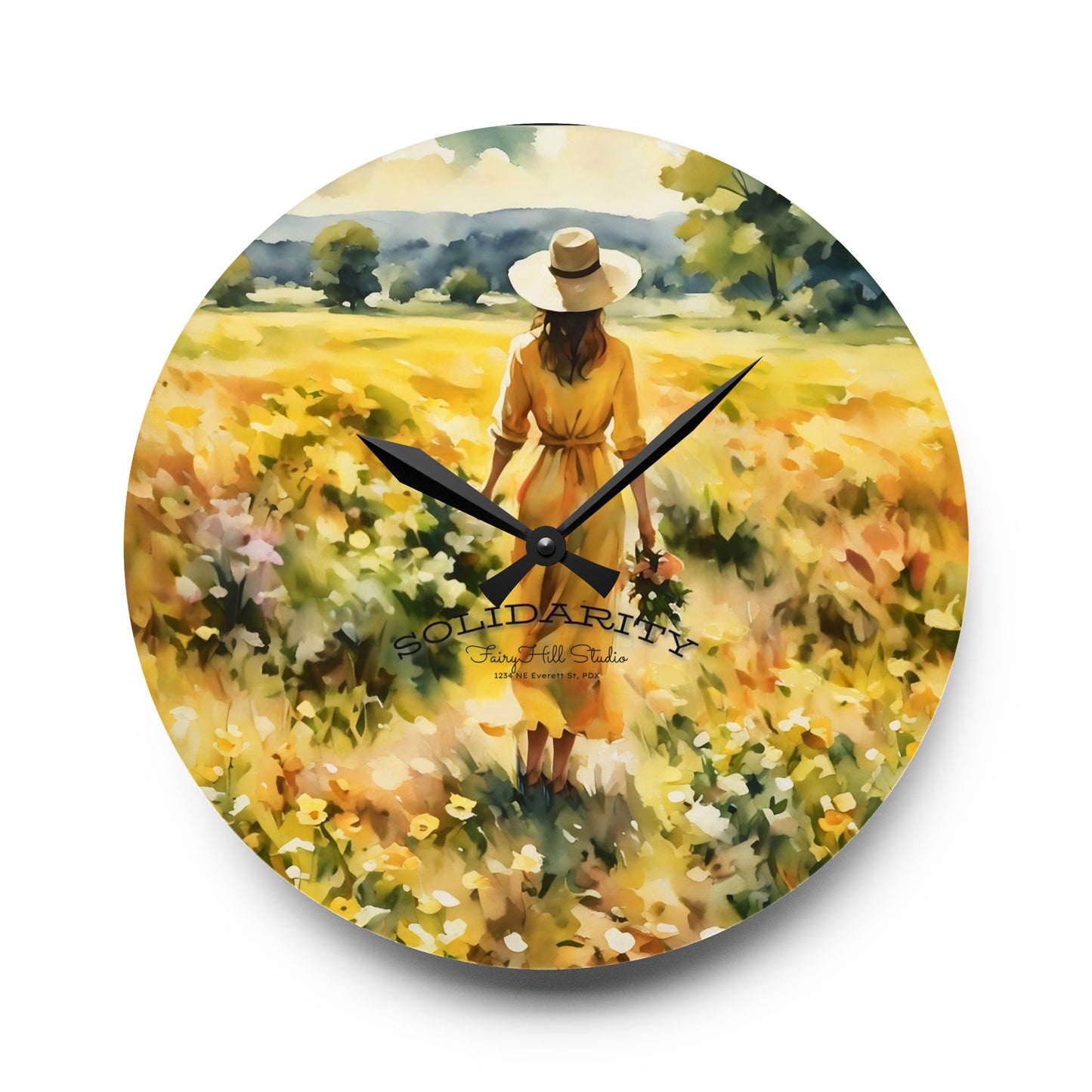 Solidarity Acrylic Wall Clock