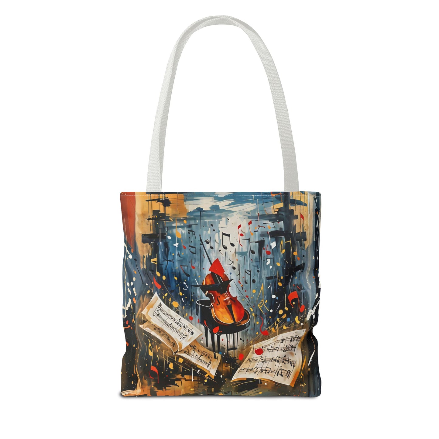Vibrant Abstract Art Tote Bag - Colorful Swirls & Spirals