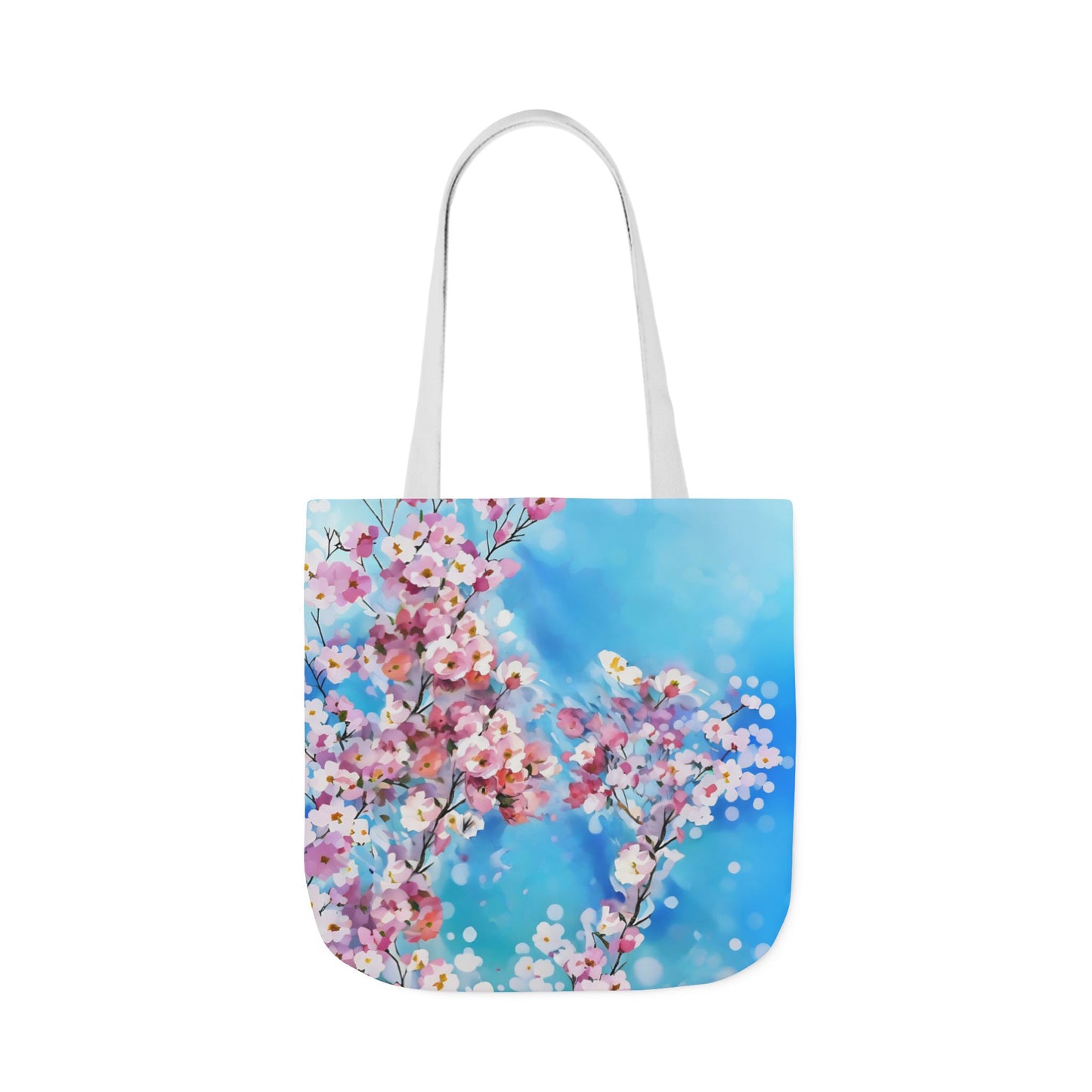 Colorful FairyHill Studio Sakura flowers Canvas Tote Bag - Perfect for Beach Days, Eco-Friendly Shopping, and Summer Fun!