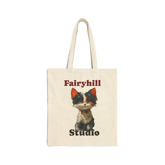 Colorful Cat Tote Bag, Eco-Friendly Canvas Bag, Reusable Shopping Bag, Artsy Gift for Nature Lovers, Stylish Handbag