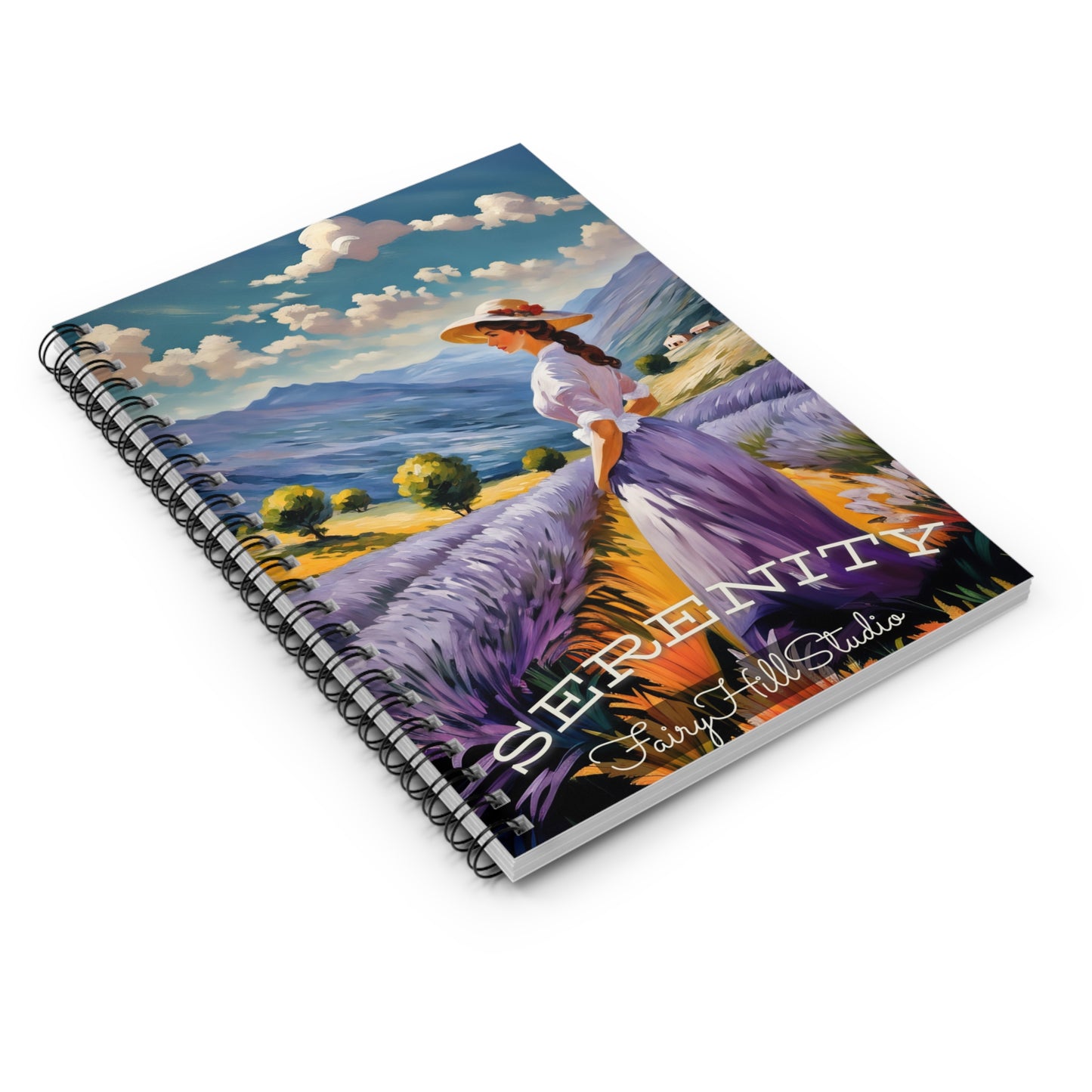 Spiral Notebook - Lavender Field Woman