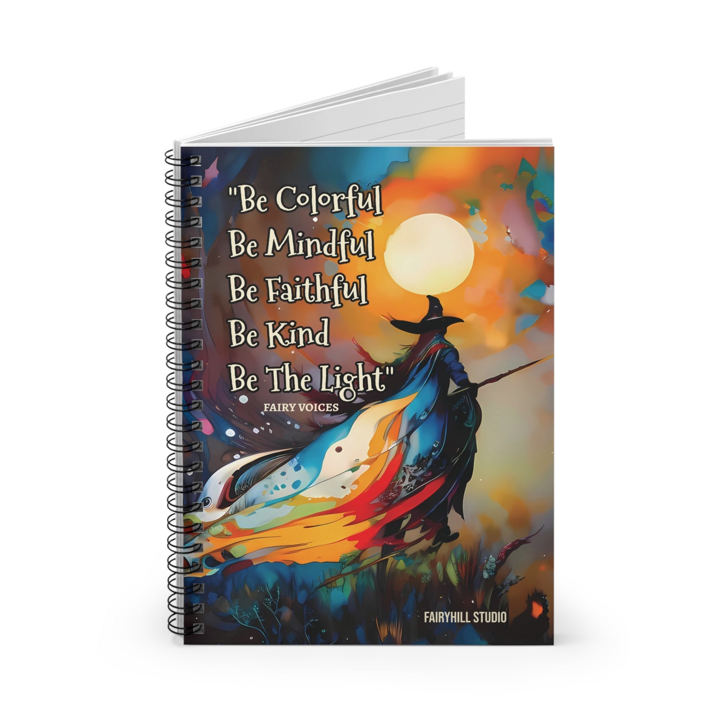 Be The Light  Notebook - Ruled Line coffee  Spiral Journal