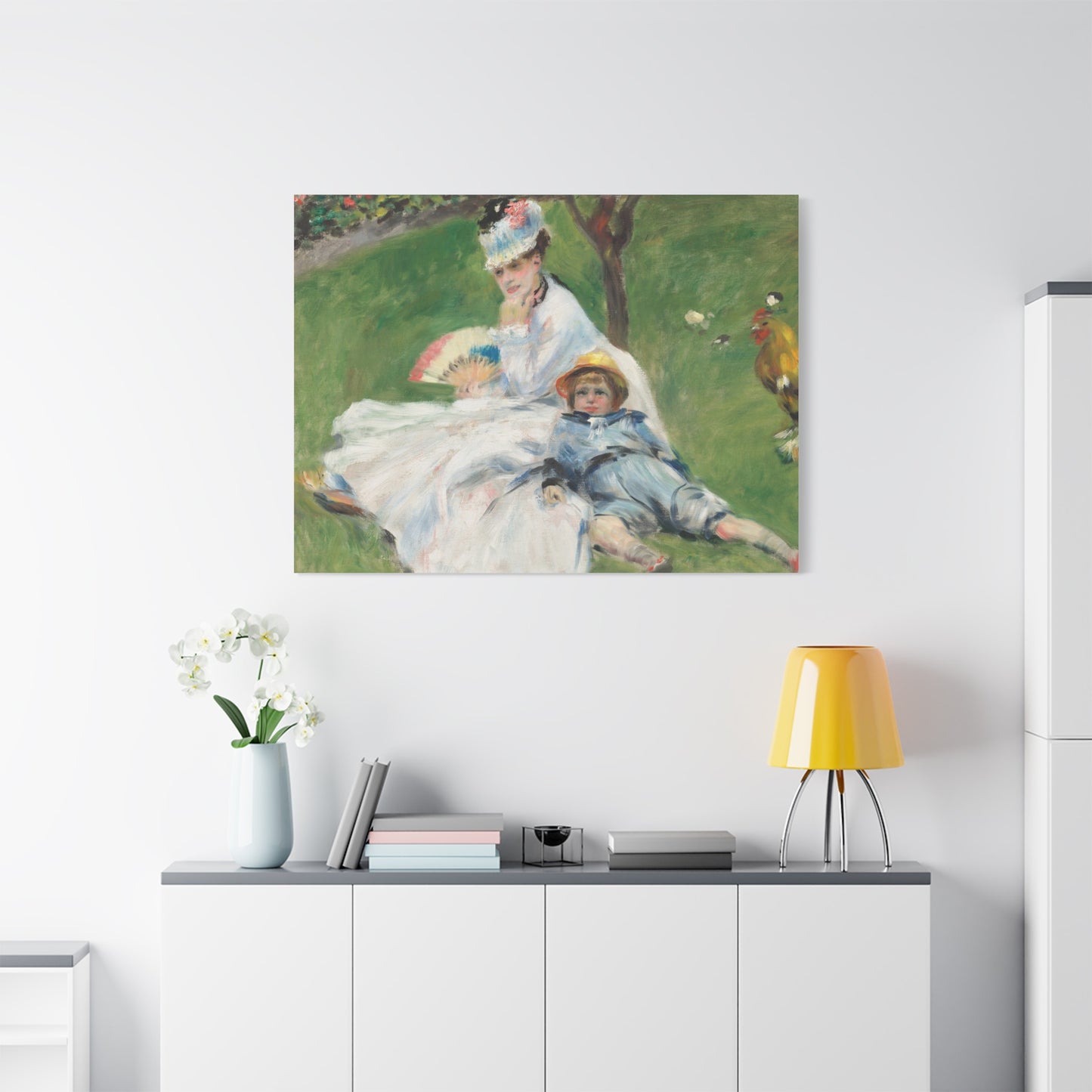 Canvas Print -   Madame Monet and Her Son by Auguste Renoir