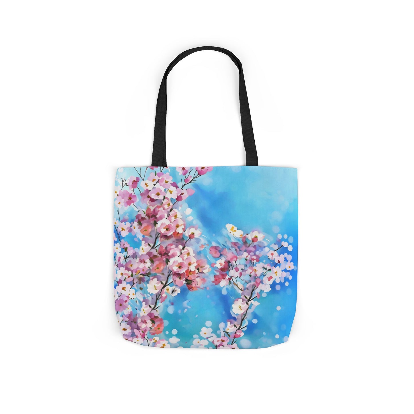 Colorful FairyHill Studio Sakura flowers Canvas Tote Bag - Perfect for Beach Days, Eco-Friendly Shopping, and Summer Fun!