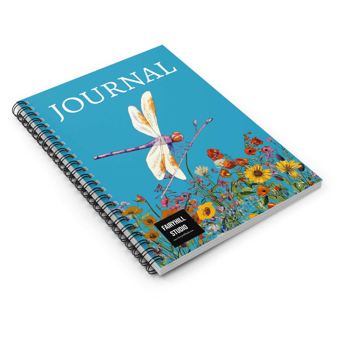 Fairy Hill Studio "Dragonfly   Journal, Spiral Notebook - Ruled Line