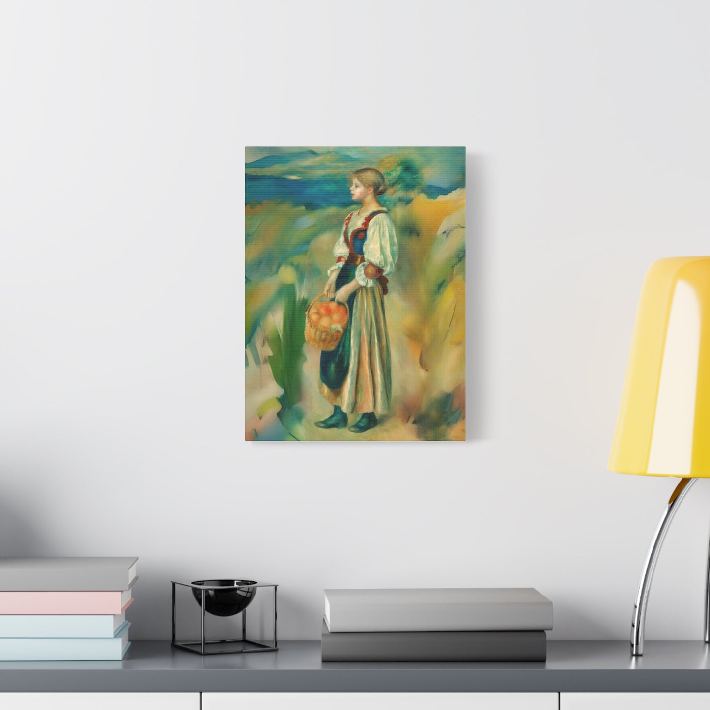 Canvas Print - Girl with a Basket of Oranges Art by Auguste Renoir