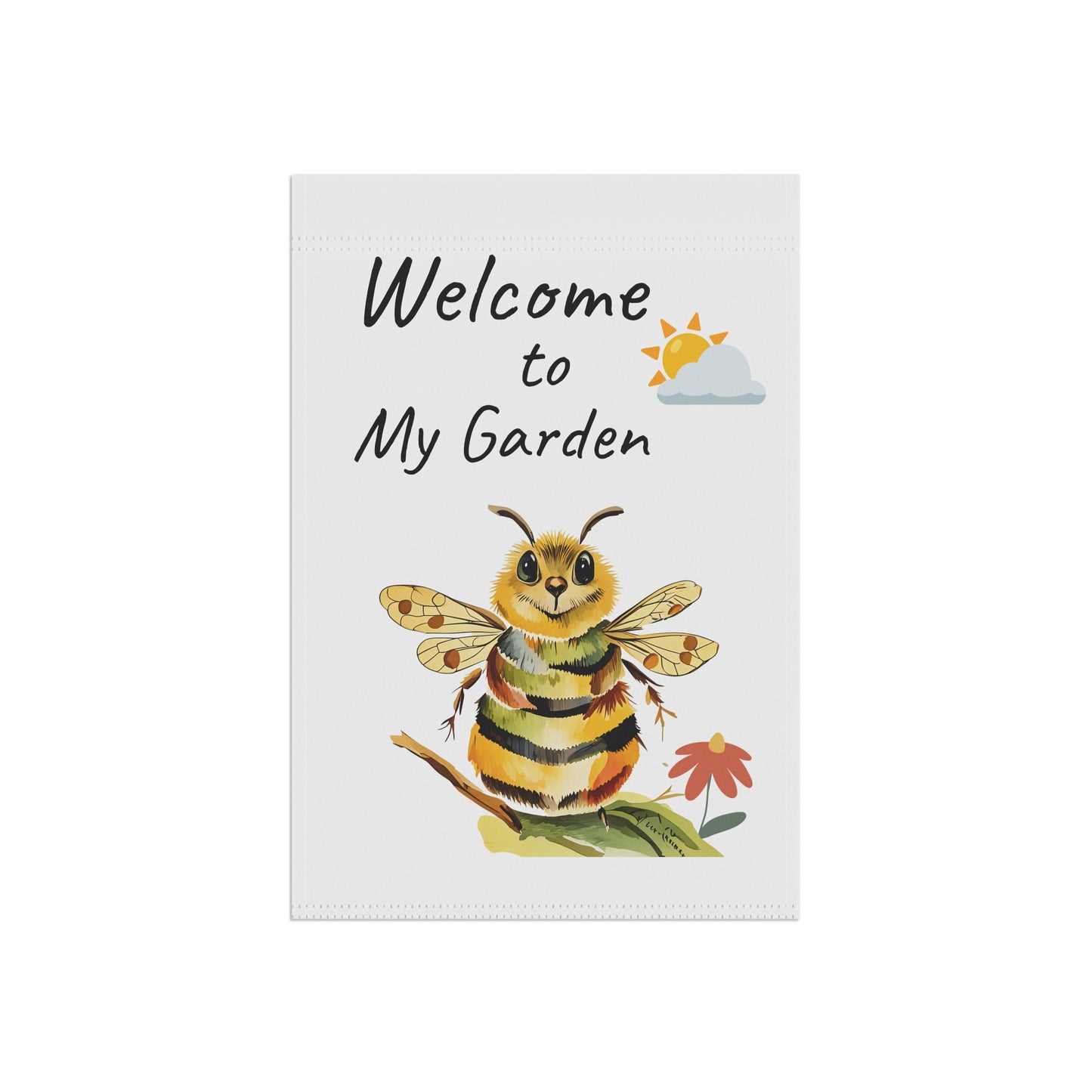 Cute Bee  Garden Banner - Welcome to My Garden Outdoor Decor