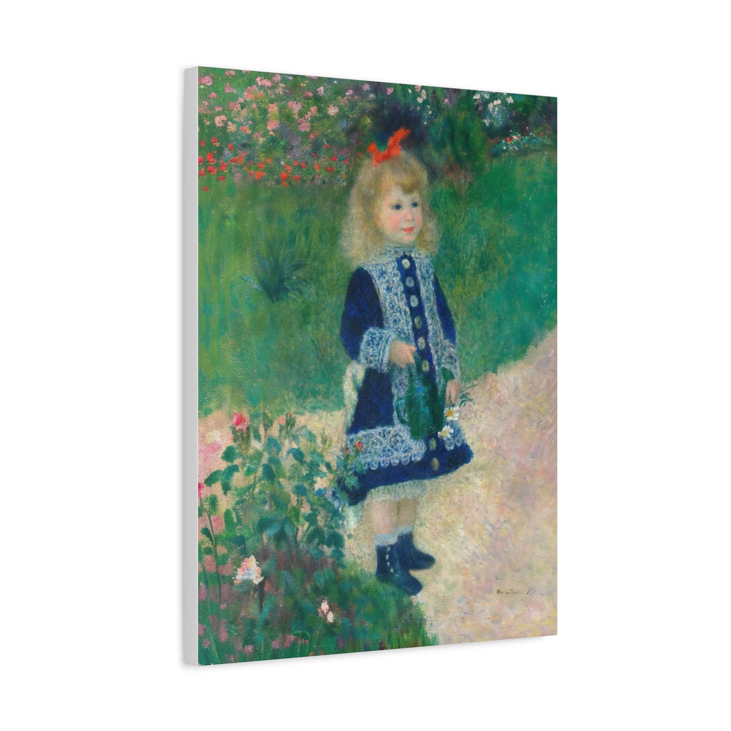 Canvas Art -  A Girl with a Watering Can, 1876 Auguste Renoir (artist) French, 1841 - 1919 , Stretched Matte 1 25"