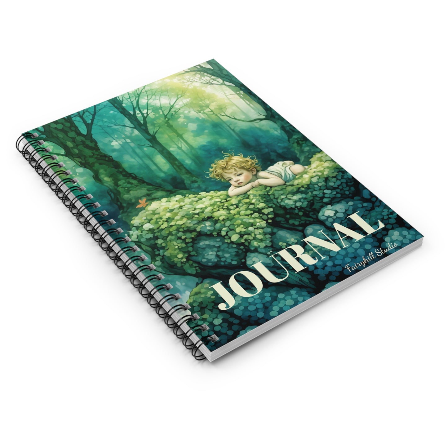 Cherub in the Forest Spiral Notebook - Ruled Line