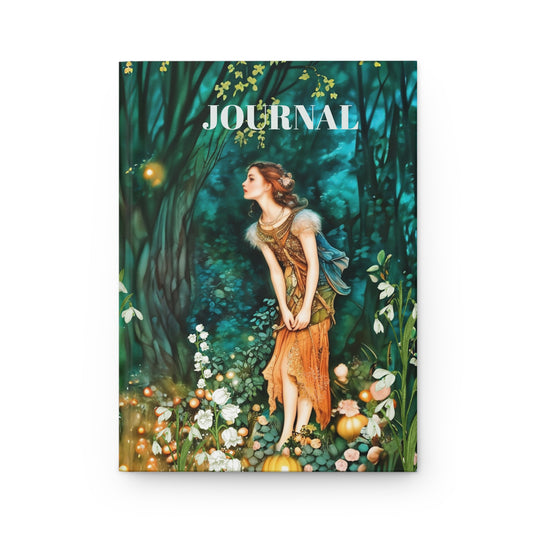 Hardcover Journal Matte - A Midsummer Fairy Forest art  Journal desined by FairyHill Studio
