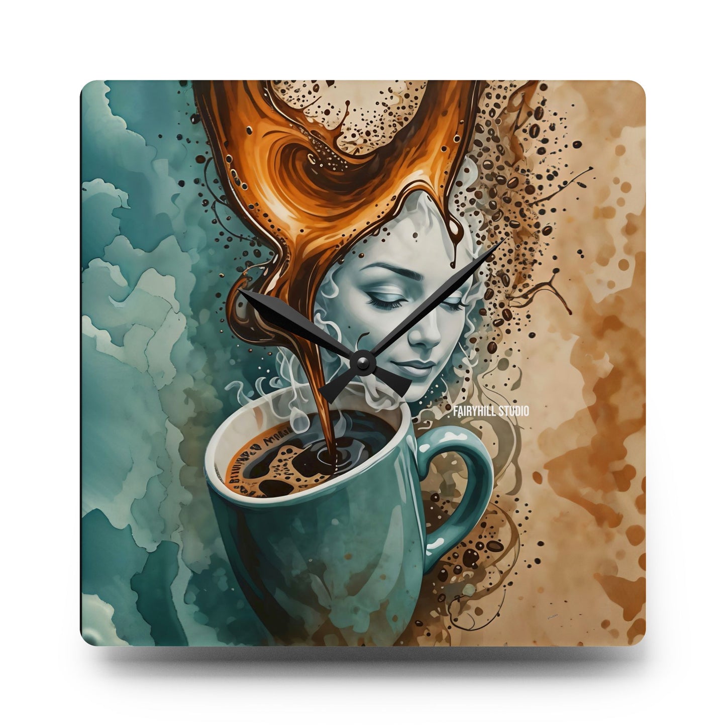 Wall Clock - Coffee Time /  Art Design