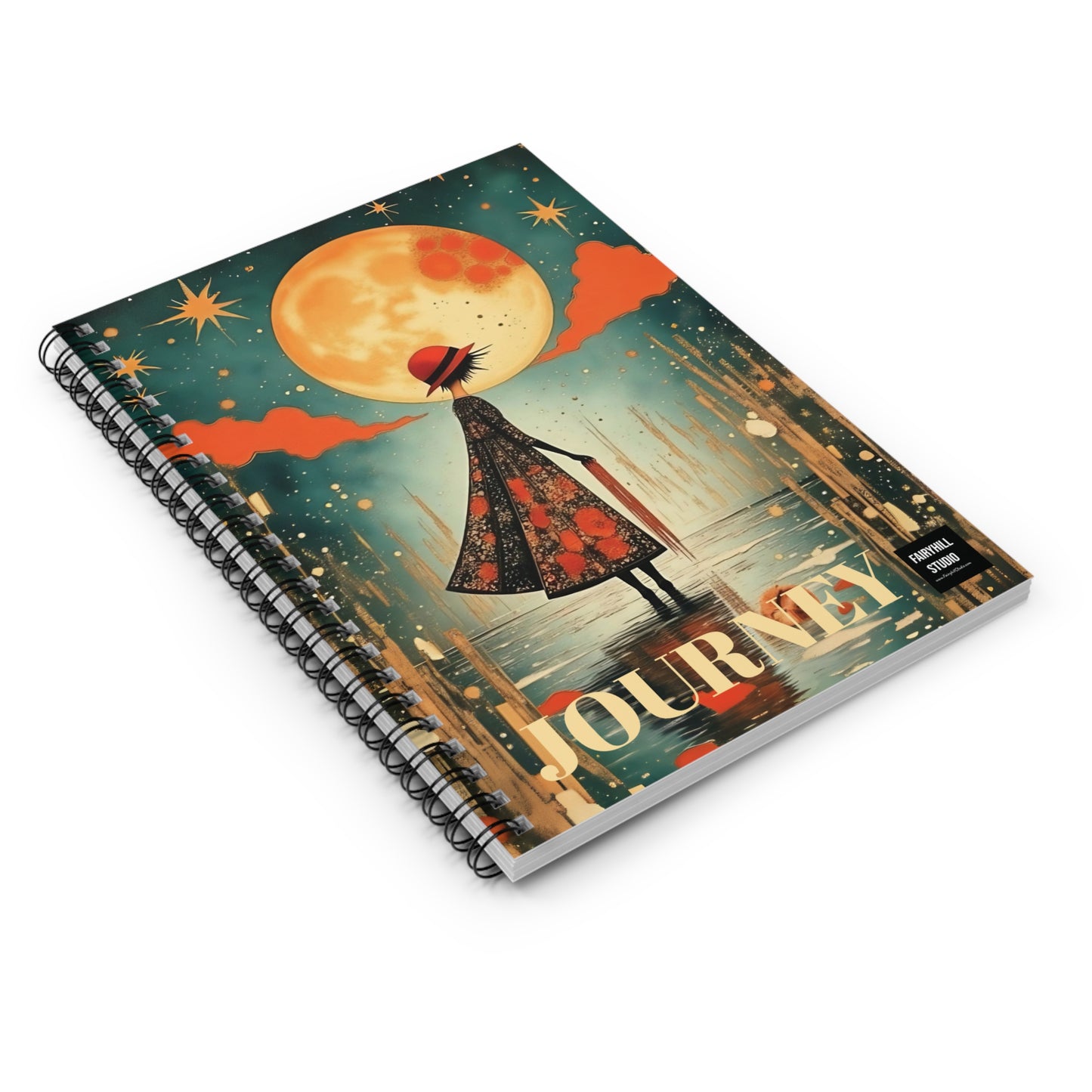 Autumn Rain  Spiral Notebook /Fairyhill studio