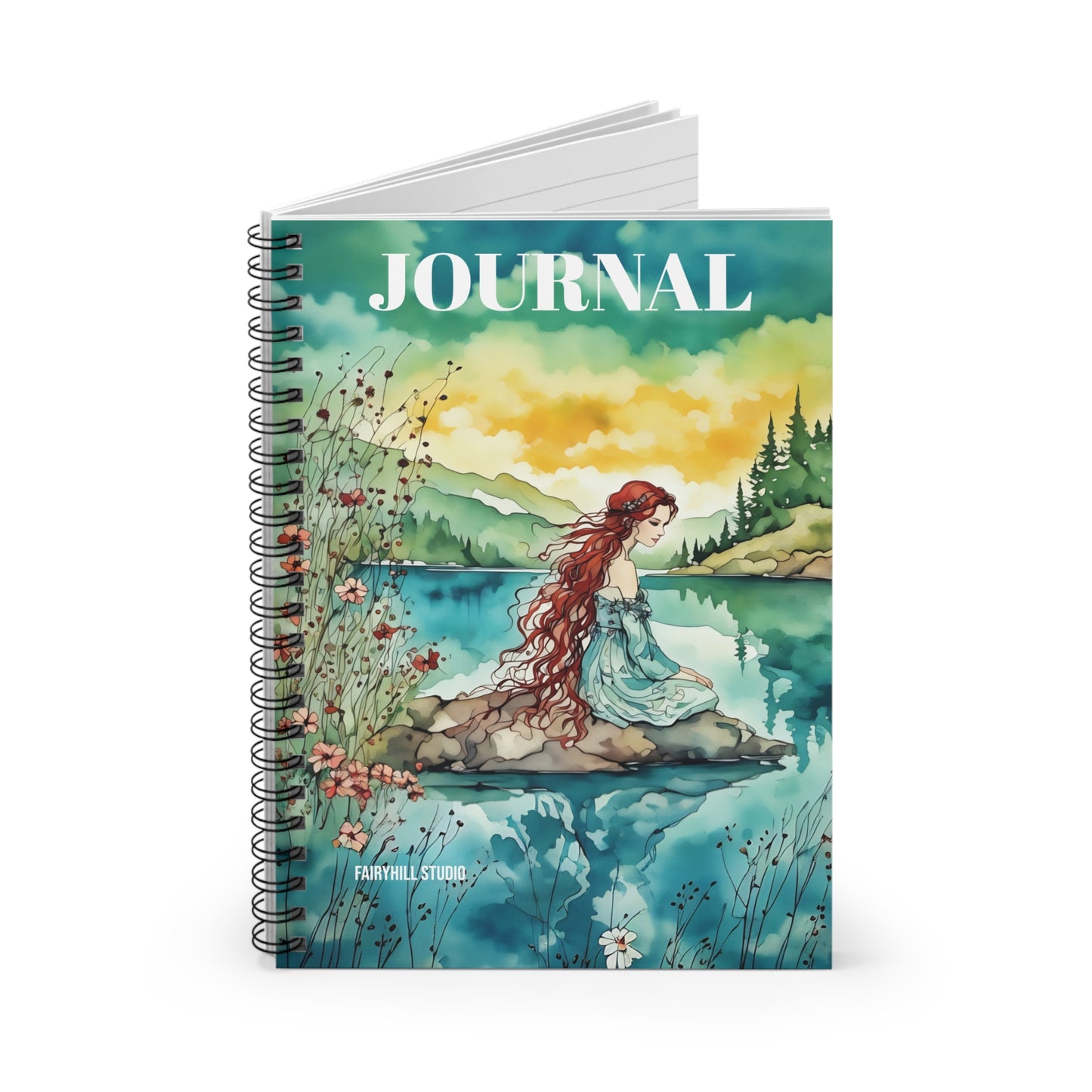 Spiral Notebook - Water Fairy Watercolor Art Design