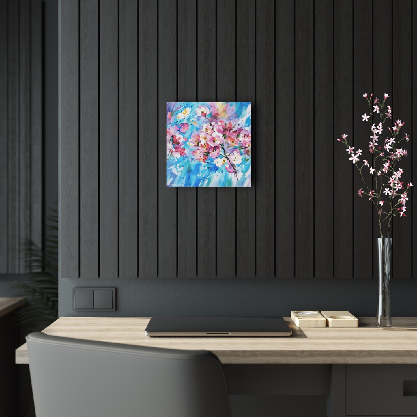 FairyHill Studio Cherry Flowers Art Inspirational  Art Acrylic Print -