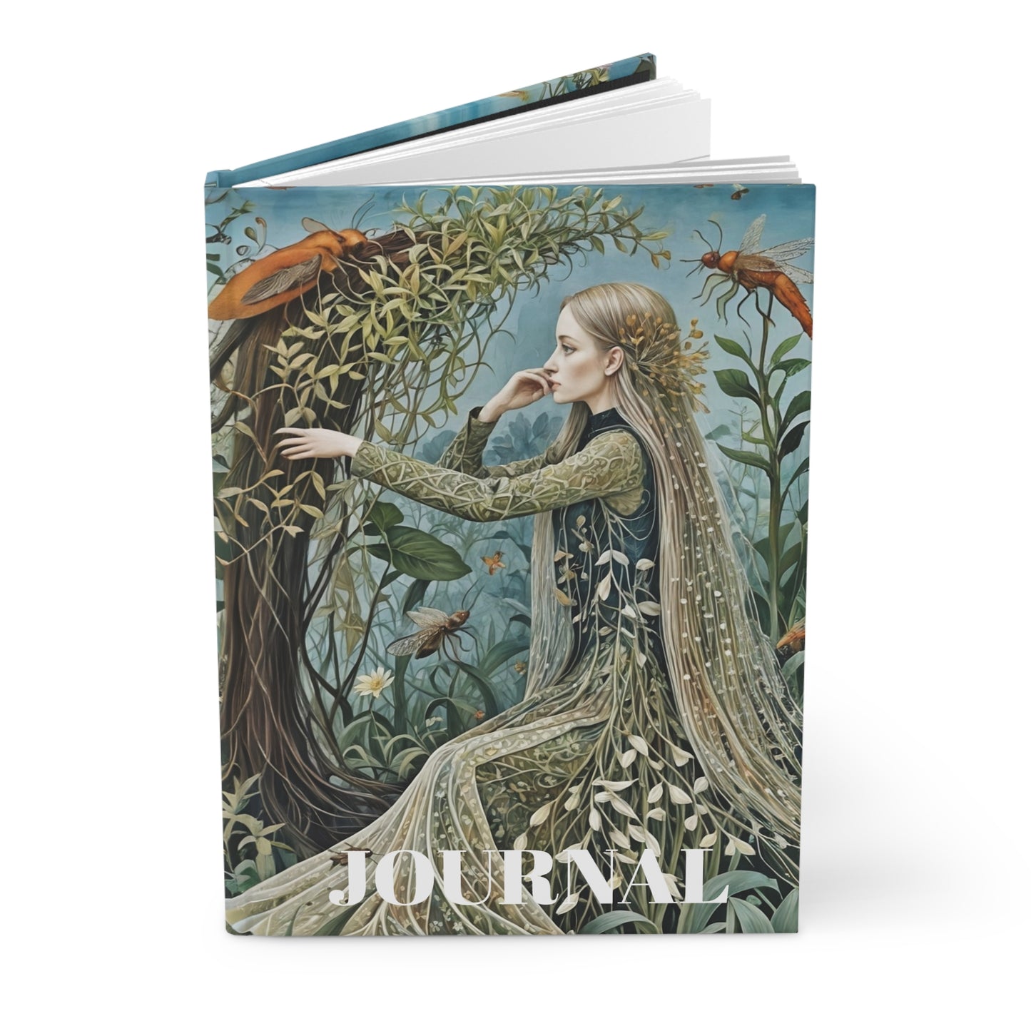 Hardcover Journal Matte  Botanical Garden and Creatures Journal