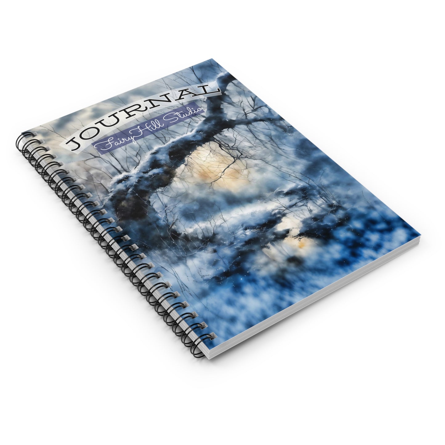 Spiral Notebook - Winter Frozen Lake Ruled Line