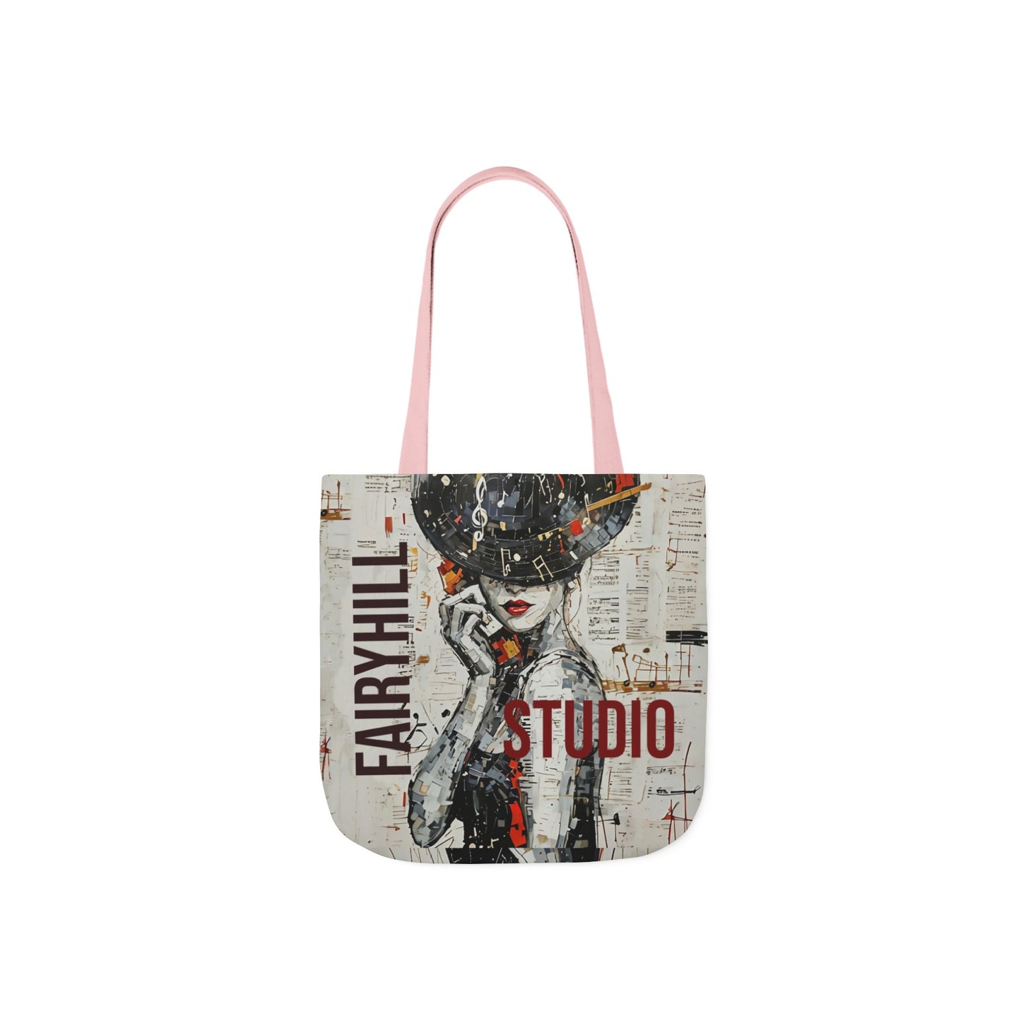 Colorful FairyHill Studio Red phone- Canvas Tote Bag - Perfect for Beach Days, Eco-Friendly Shopping, and Summer Fun!