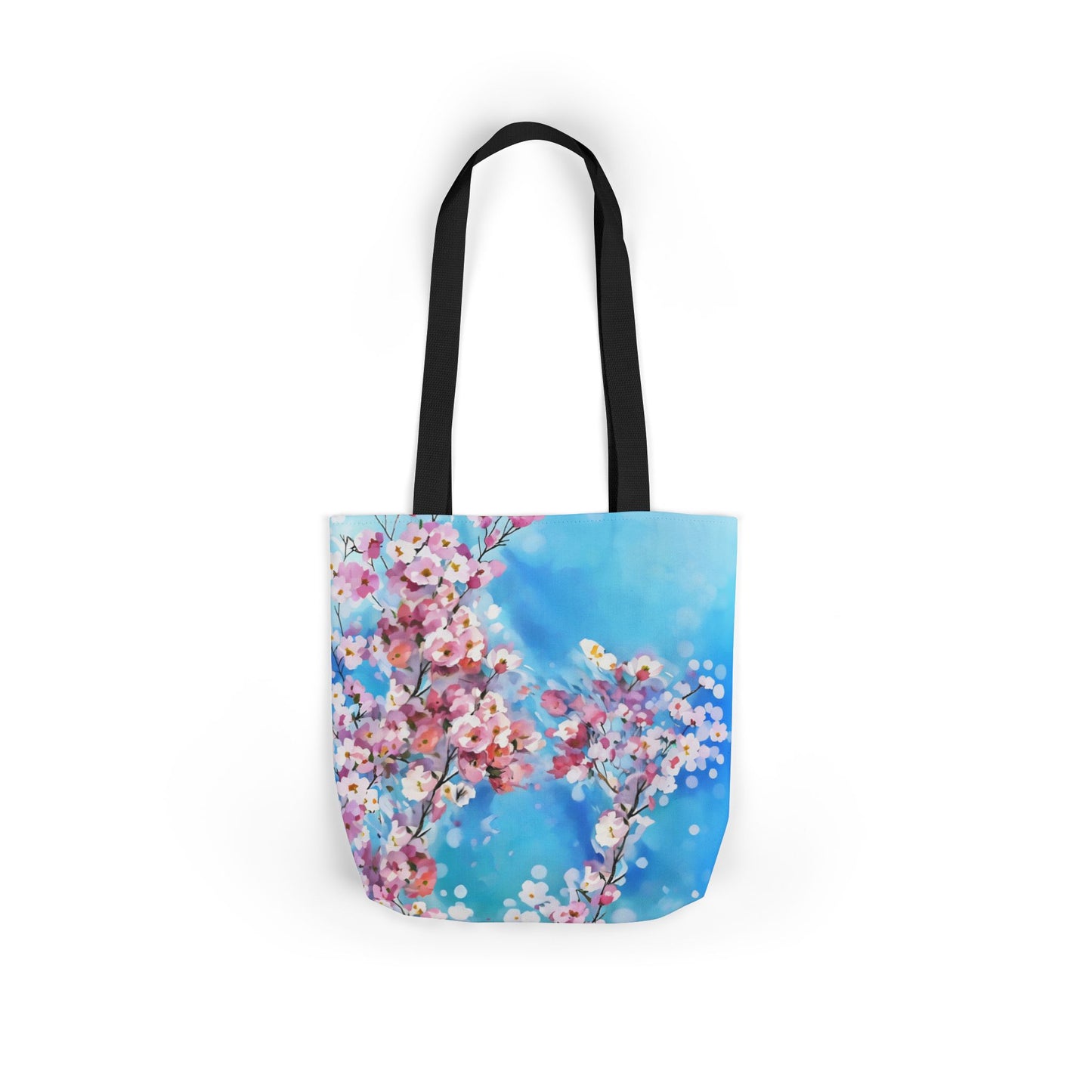 Colorful FairyHill Studio Sakura flowers Canvas Tote Bag - Perfect for Beach Days, Eco-Friendly Shopping, and Summer Fun!