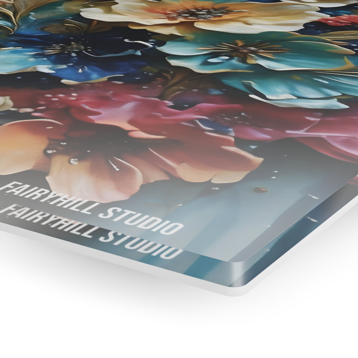 FairyHill Studio Impasto flowers wall art Inspirational  Art Acrylic Print -