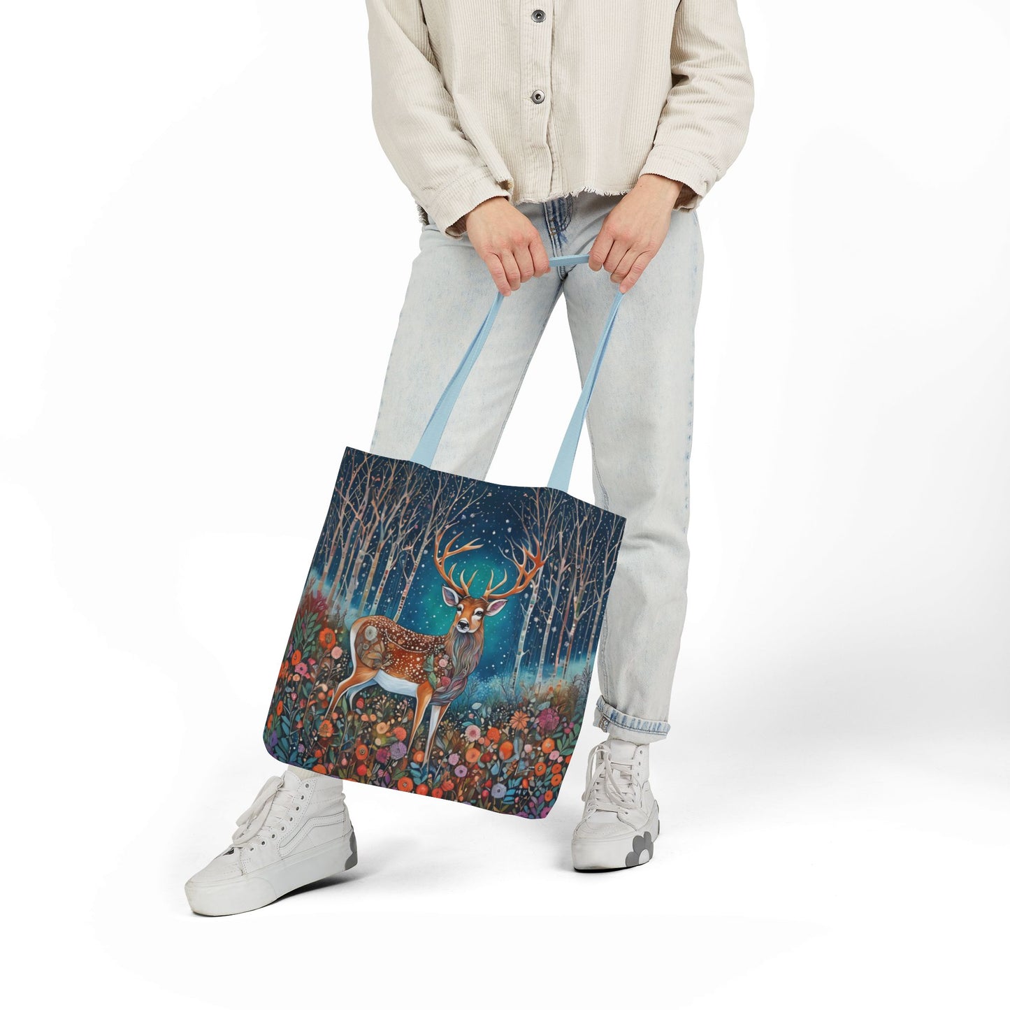 Colorful nature Deer-Inspired Canvas Tote Bag - Perfect for Beach Days, Eco-Friendly Shopping, and Summer Fun!