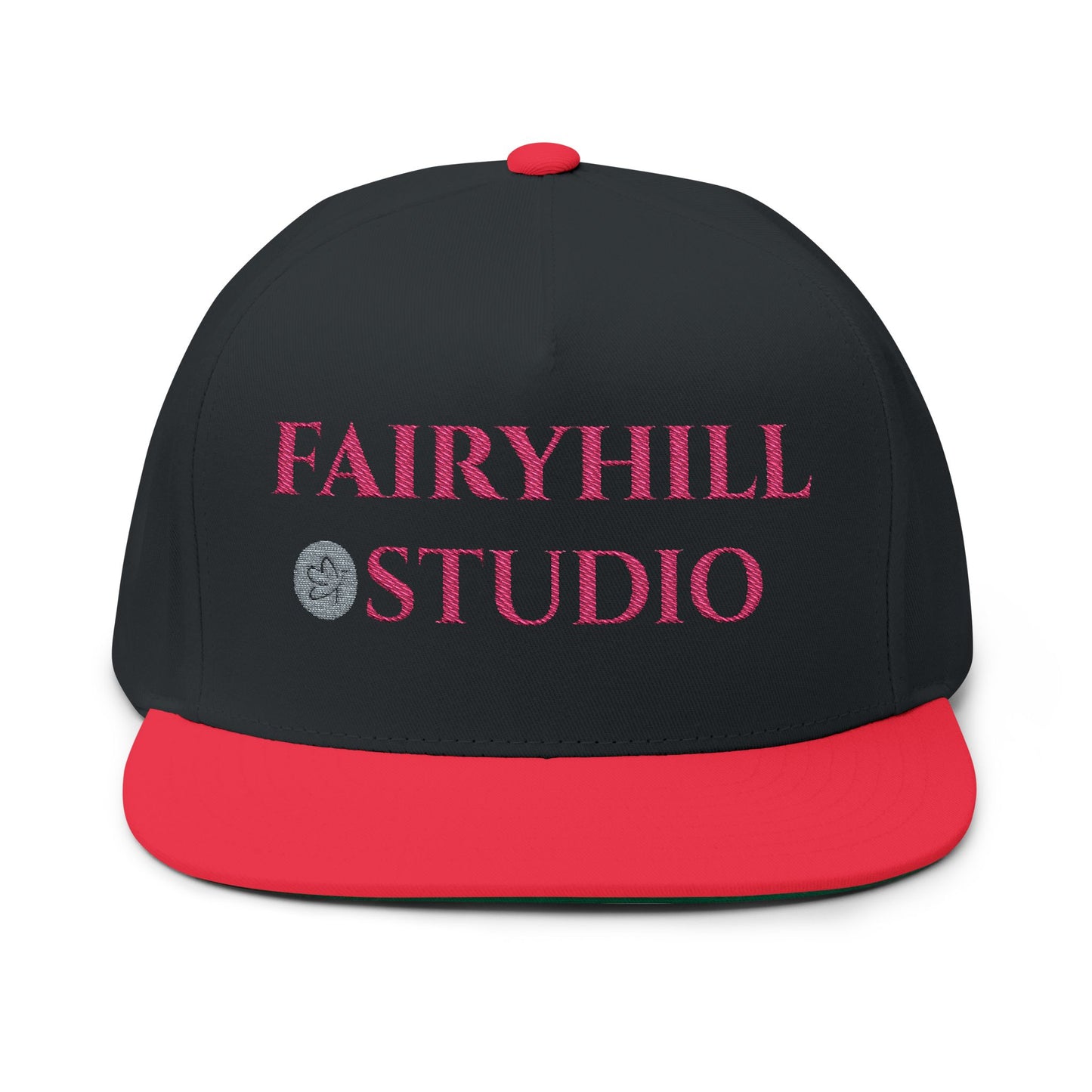 Flat Bill Cap — Fairyhill Studio Embroidered Logo Snapback
