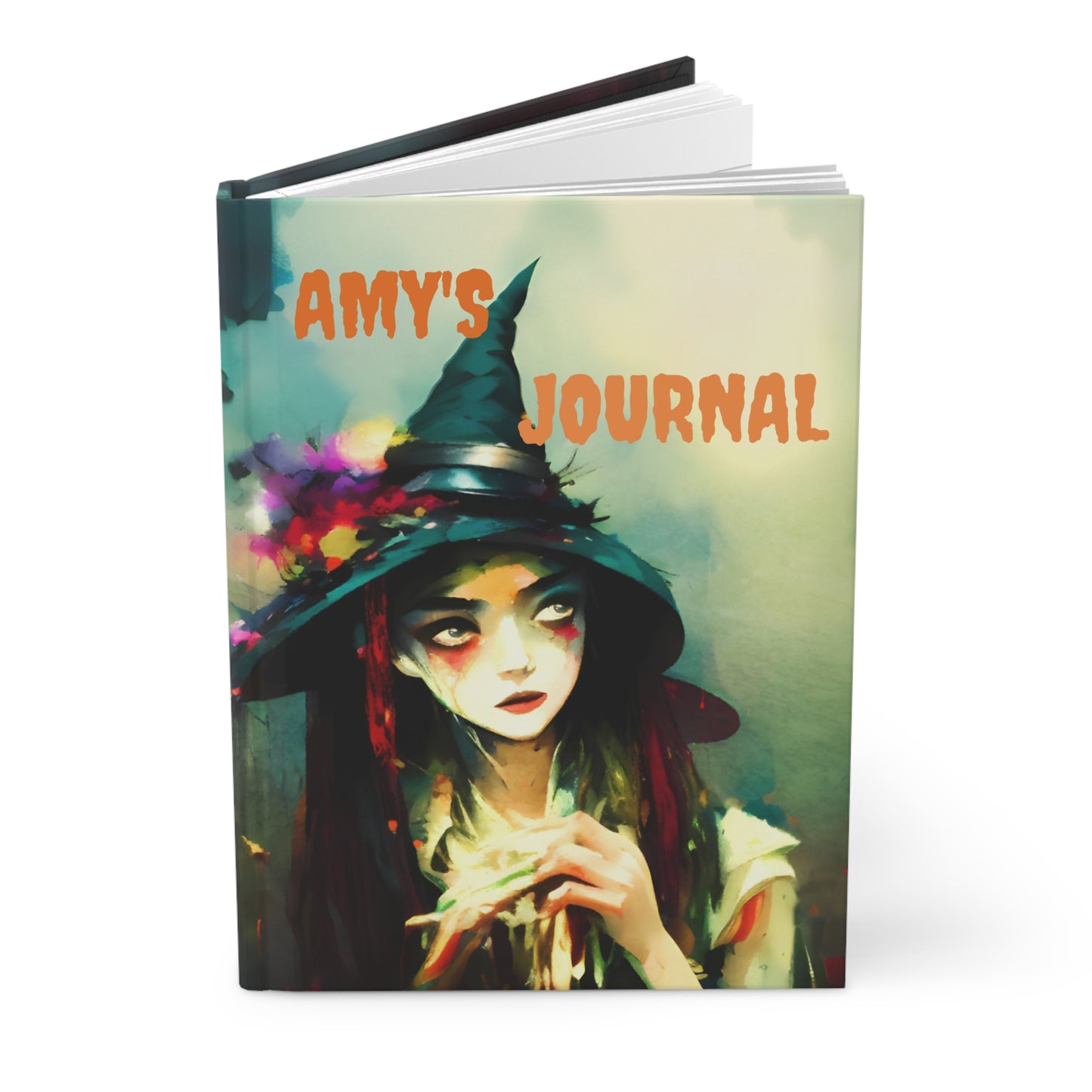 Personalized Witch Hardcover Journal Matte - Halloween Art