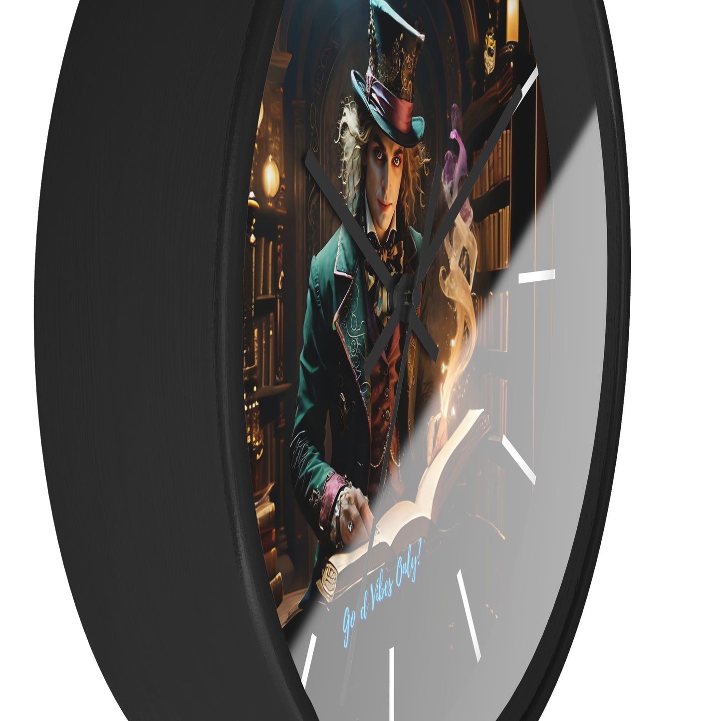 Fairy Hill Studio" Good Vibes Only"  Wall Clock