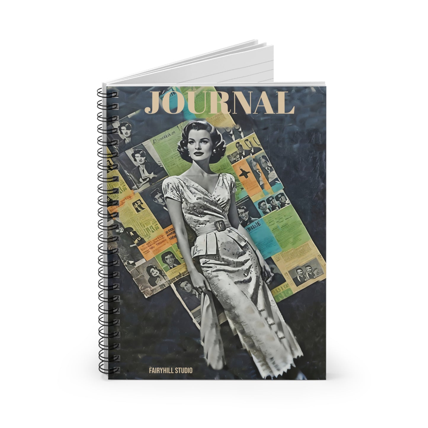 Spiral Notebook - Vintage Hollywood Movie Star Ruled Line