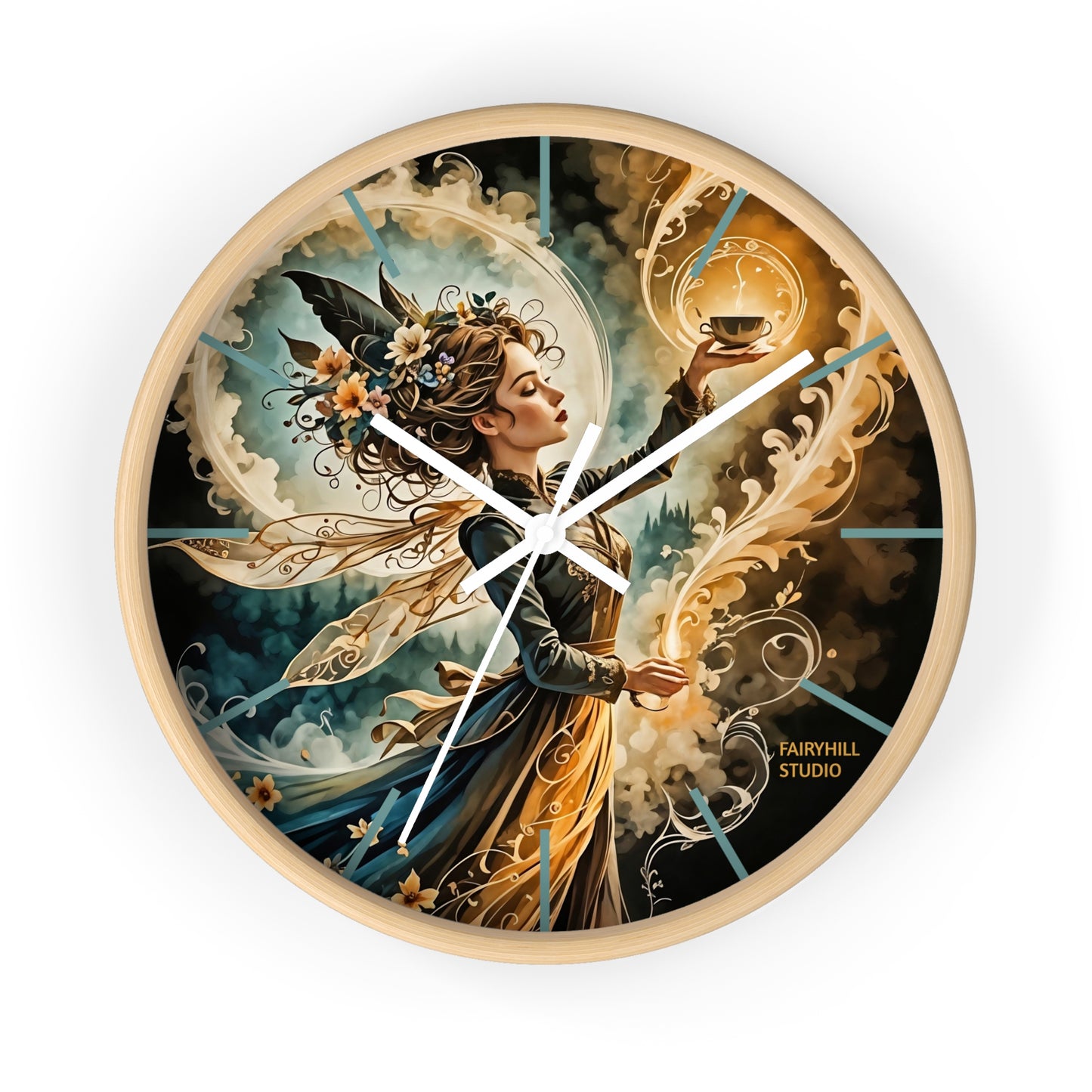 Fairy Coffee Wall Clock