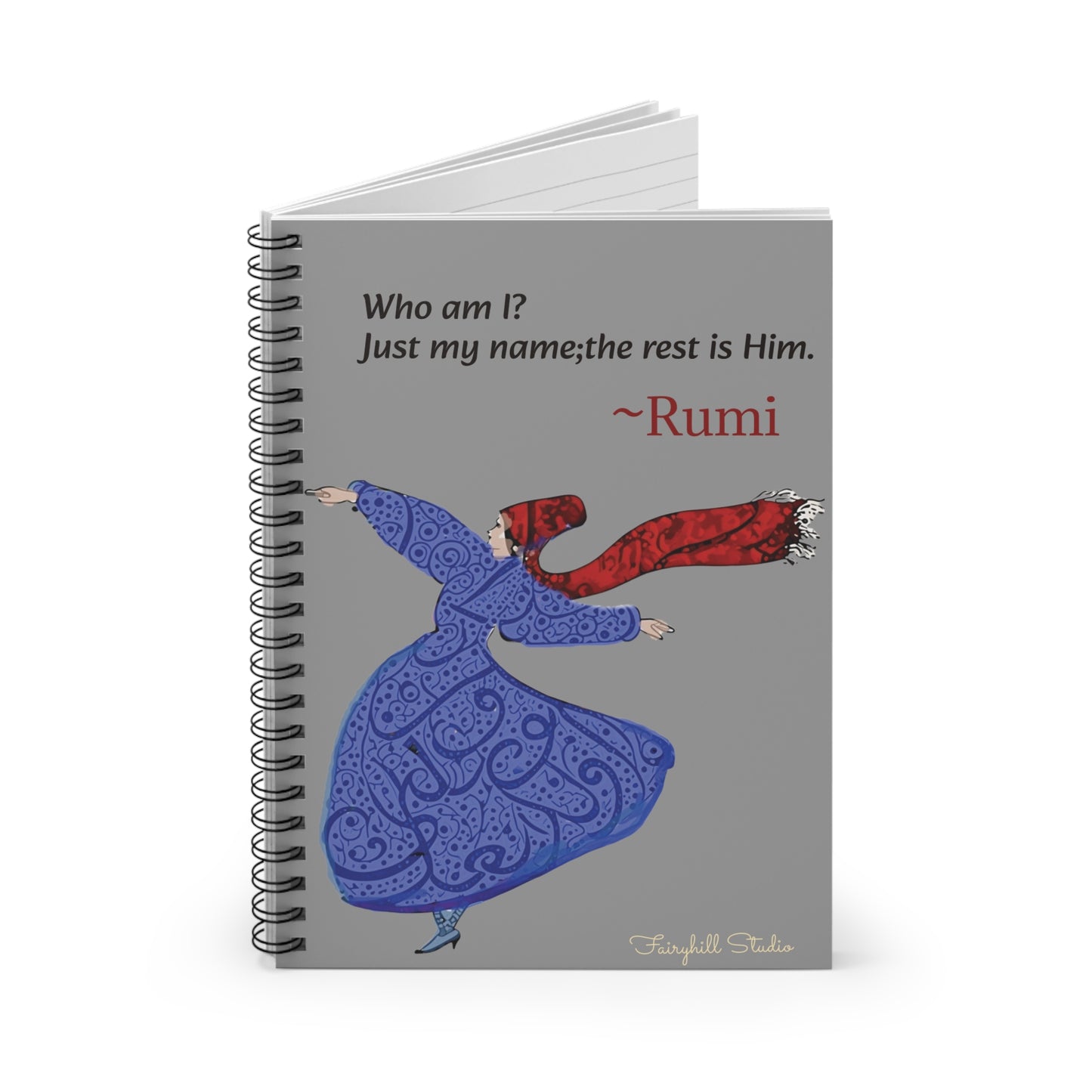 Ruled Line Notebook - Personalized Inspirational Rumi Quote