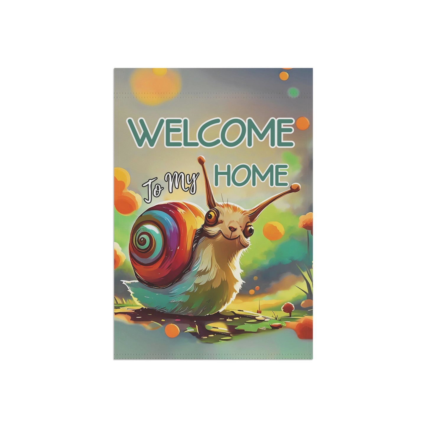 Garden Banner Snail Flag - Welcome to My Home Floral Yard Decor