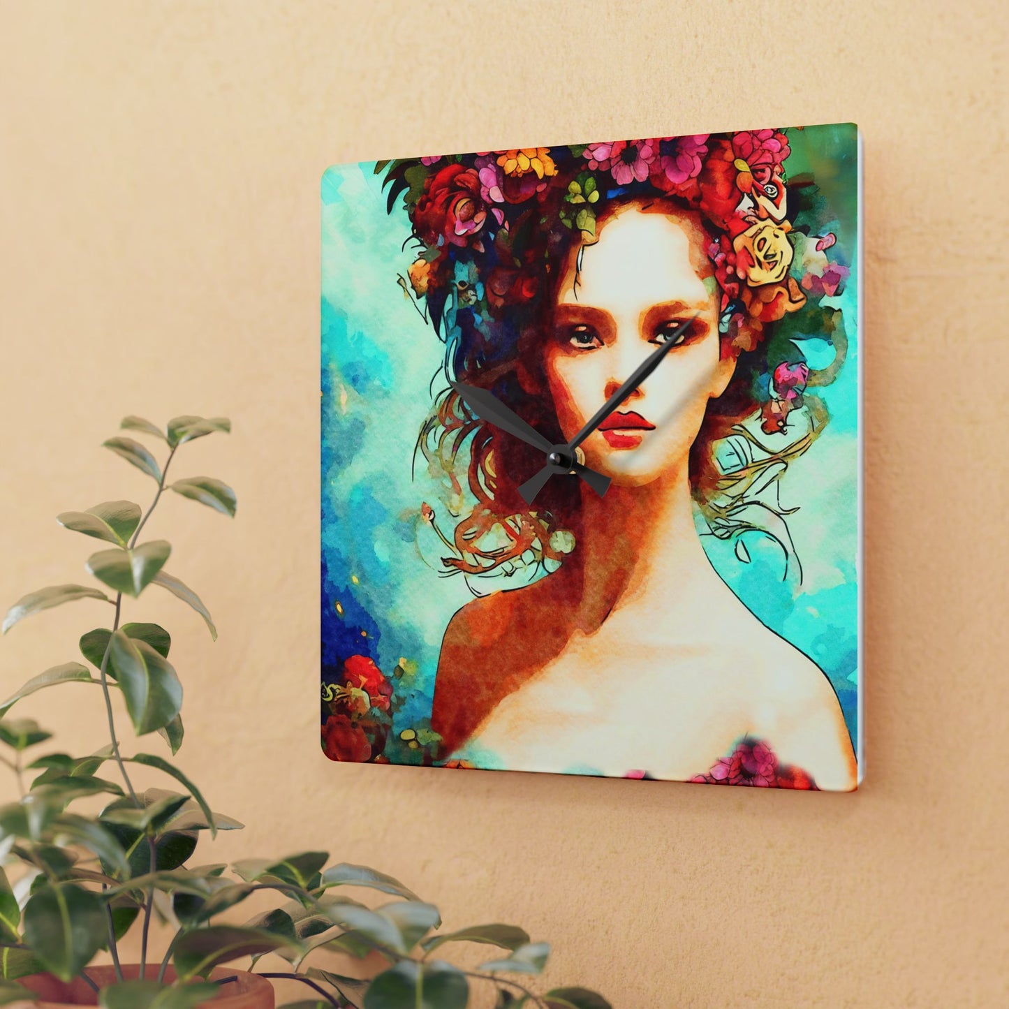 Summer Vibes Acrylic Wall Clock