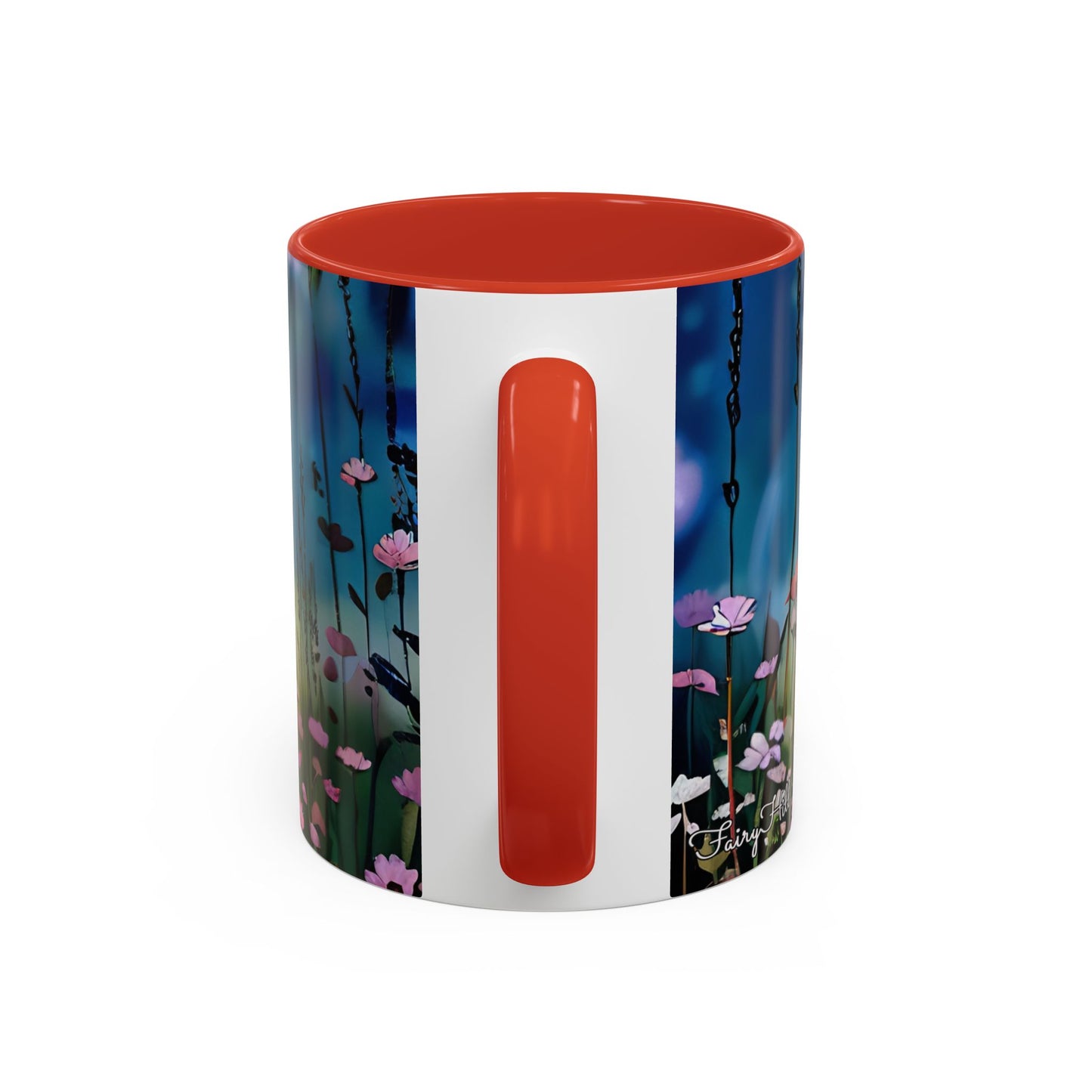 Mug Romantic girl in summer Hat gathering flowers