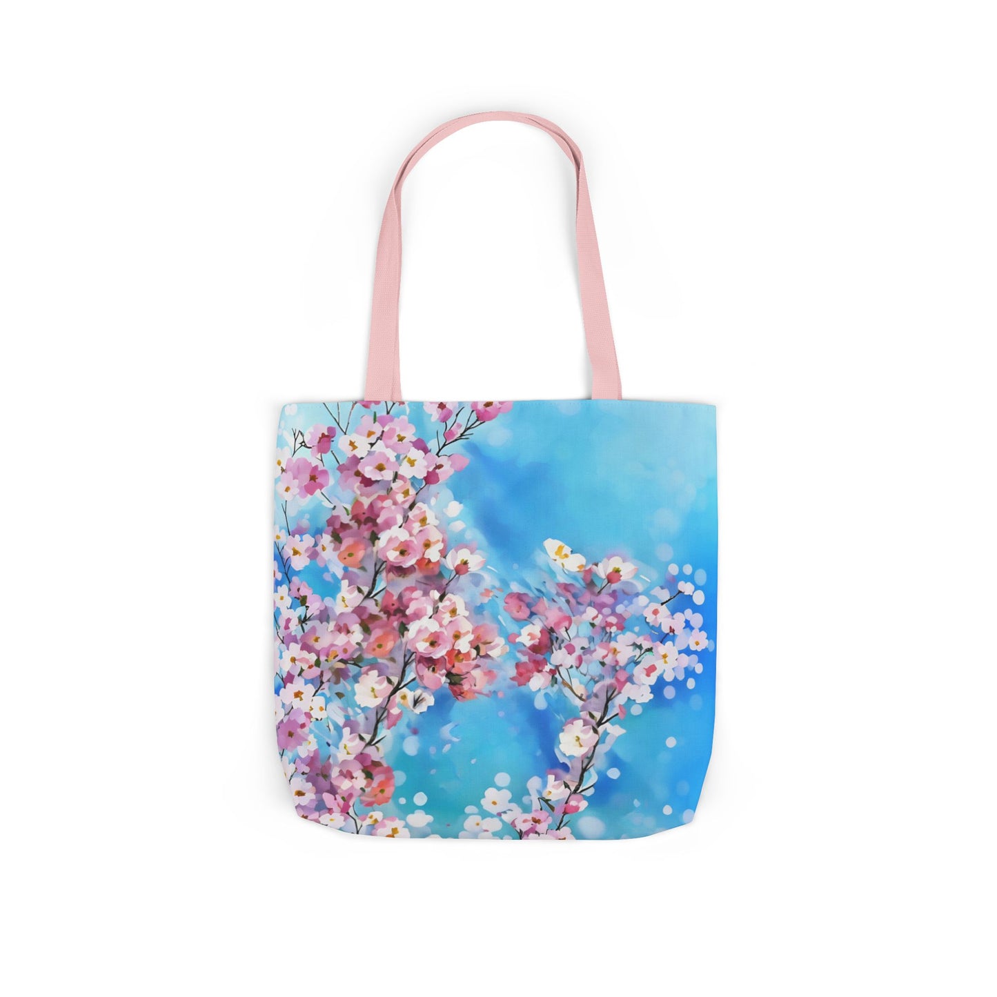 Colorful FairyHill Studio Sakura flowers Canvas Tote Bag - Perfect for Beach Days, Eco-Friendly Shopping, and Summer Fun!