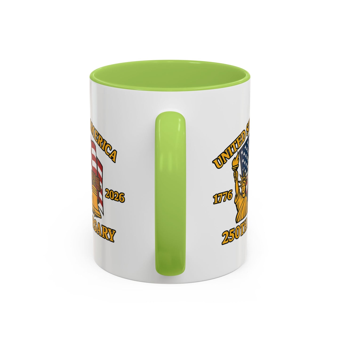 250th Anniversary USA Eagle Liberty Bell Accent Coffee Mug (11/15oz)