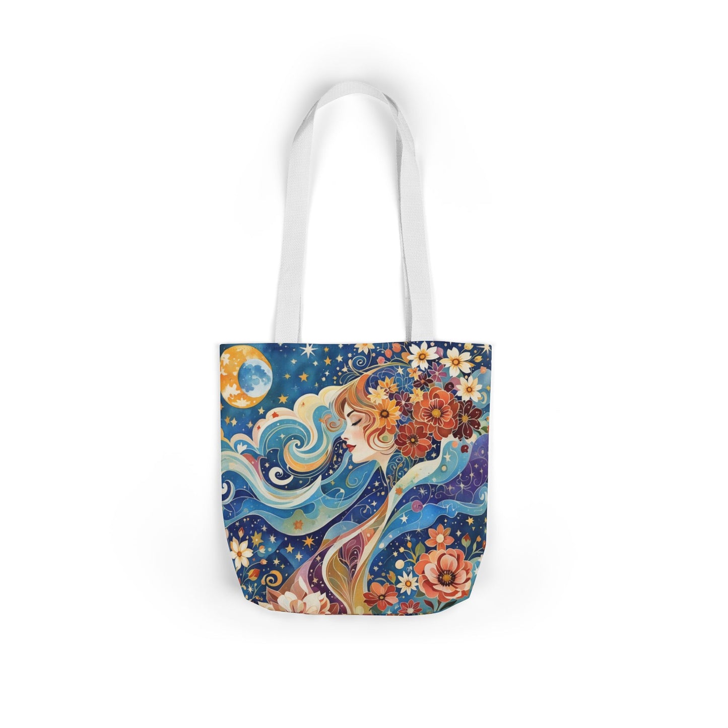 Colorful Galaxy-Inspired Canvas Tote Bag - Perfect for Beach Days, Eco-Friendly Shopping, and Summer Fun!