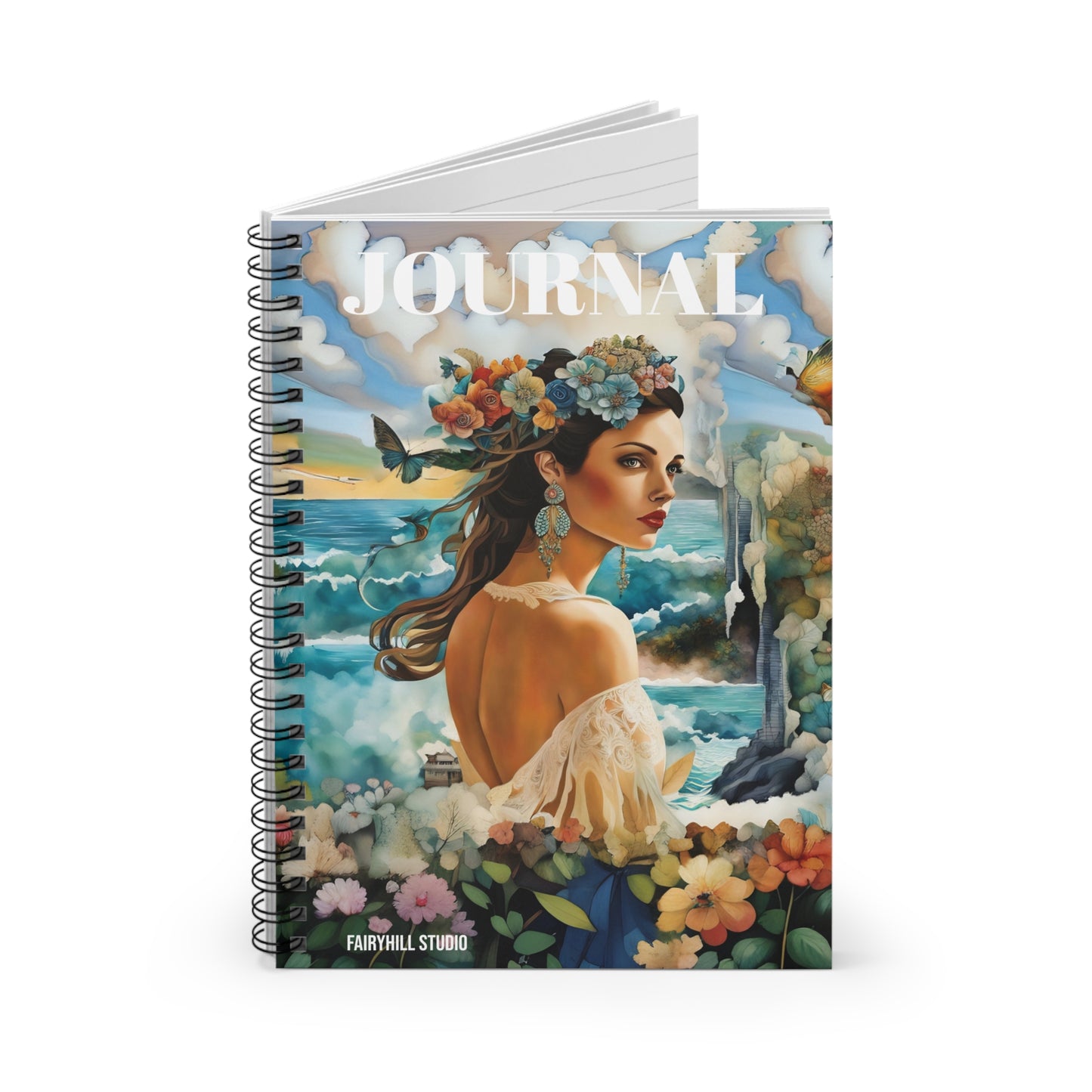 Spiral Notebook - Beauty in Tropical Paradise Ruled Line