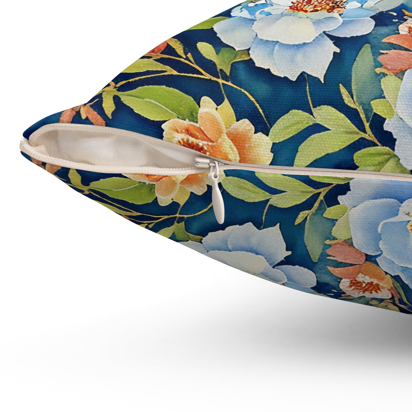 Paisley flowers Square Pillow -  by Fairyhill Studio