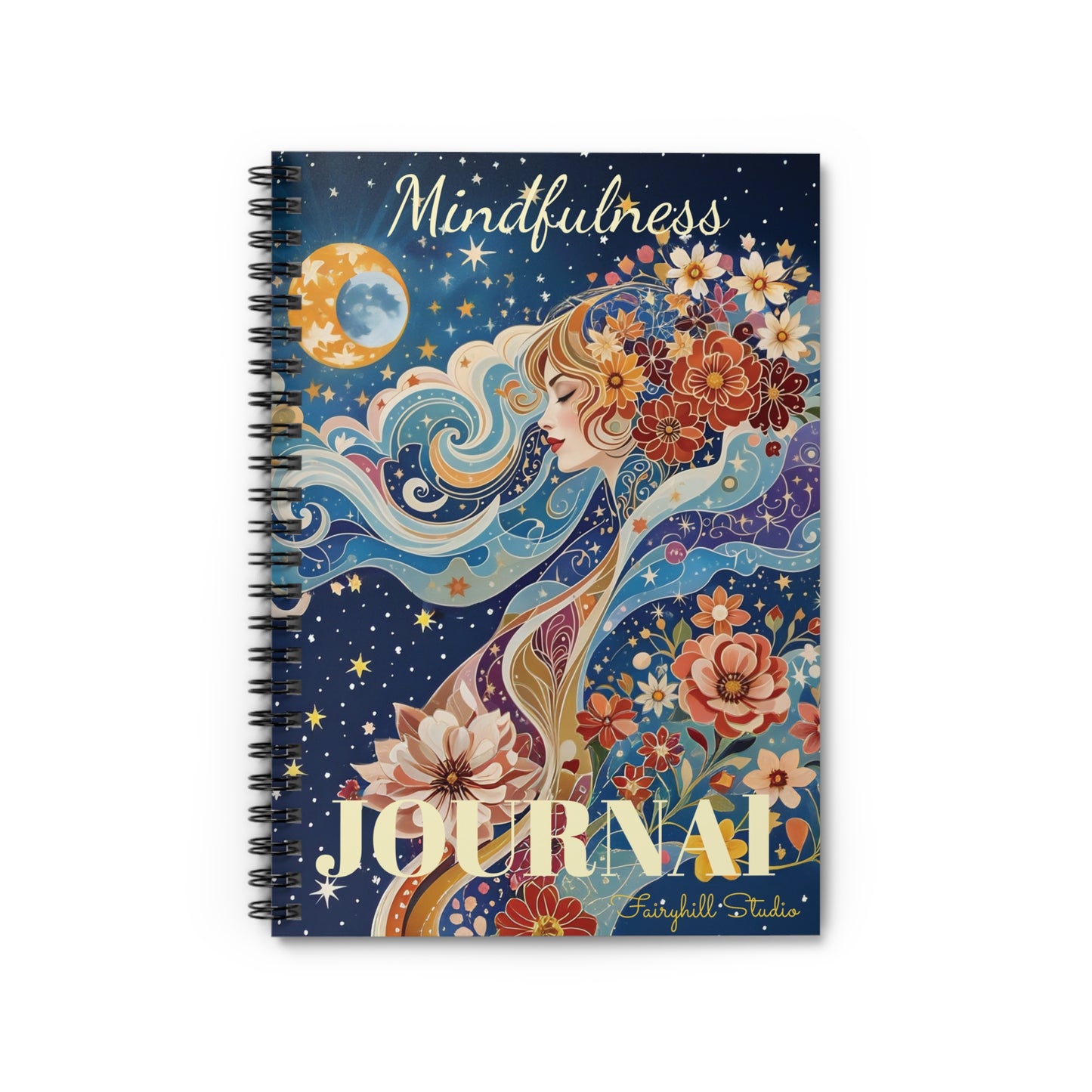 Celestial Mindfulness  Spiral Notebook   Art Journal
