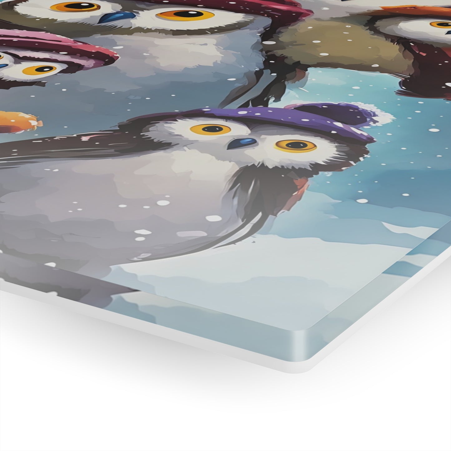 FairyHill Studio Snow Penguins winter family  art Inspirational  Art Acrylic Print -