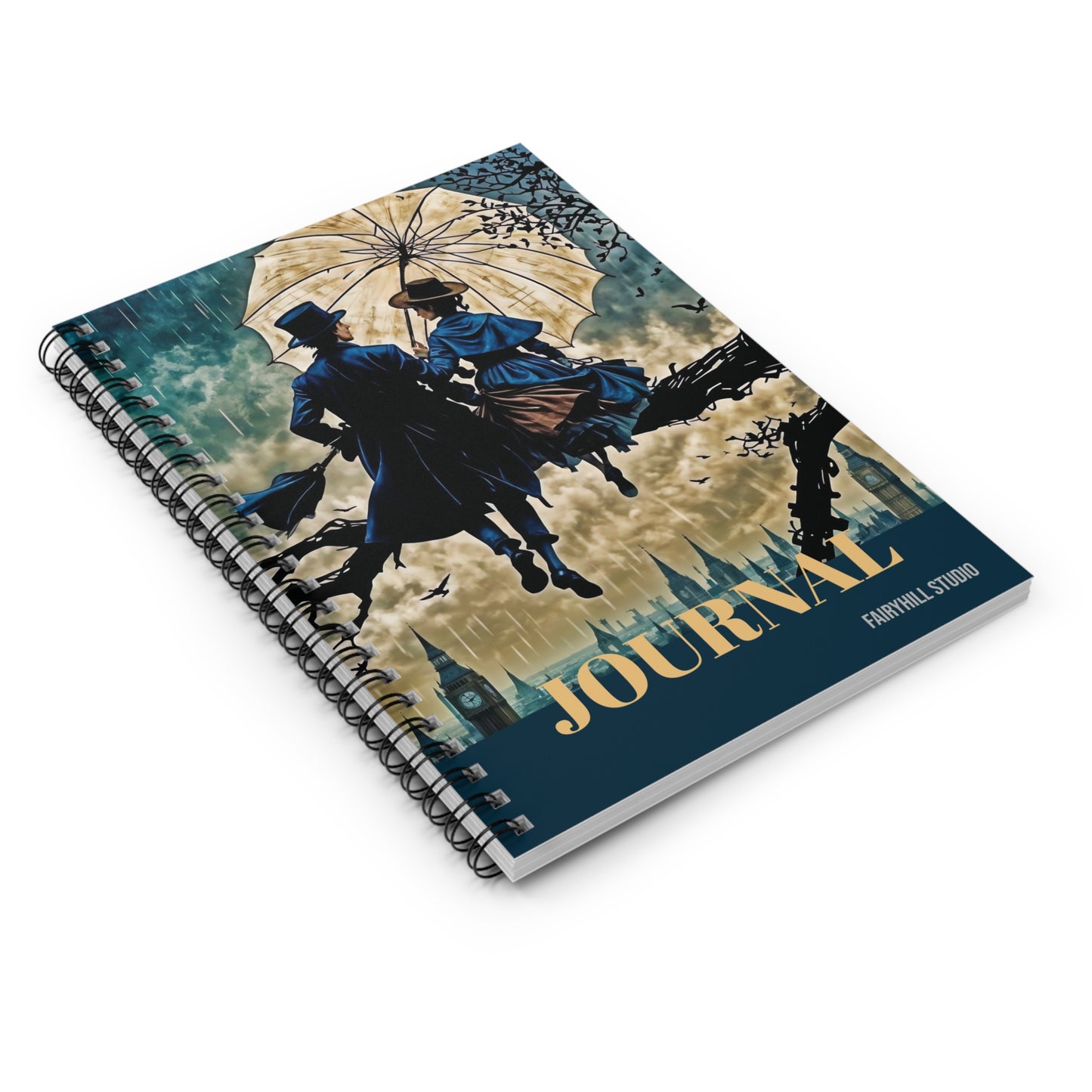 Spiral Notebook - London City Victorian Couple Journal