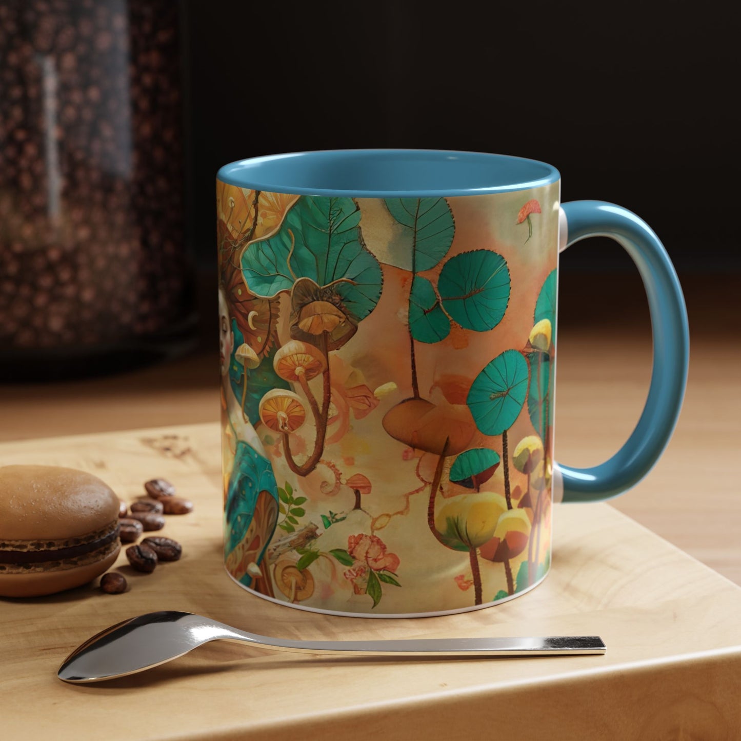 Mushroom Fairy Art-Themed Coffee Mug - 11 & 15oz Accent Mug for Musroom  Fsiry Lovers
