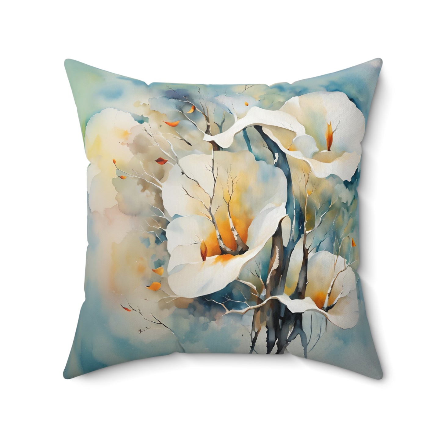 Calla Lilies  Square Pillow - by Fairyhill Studio