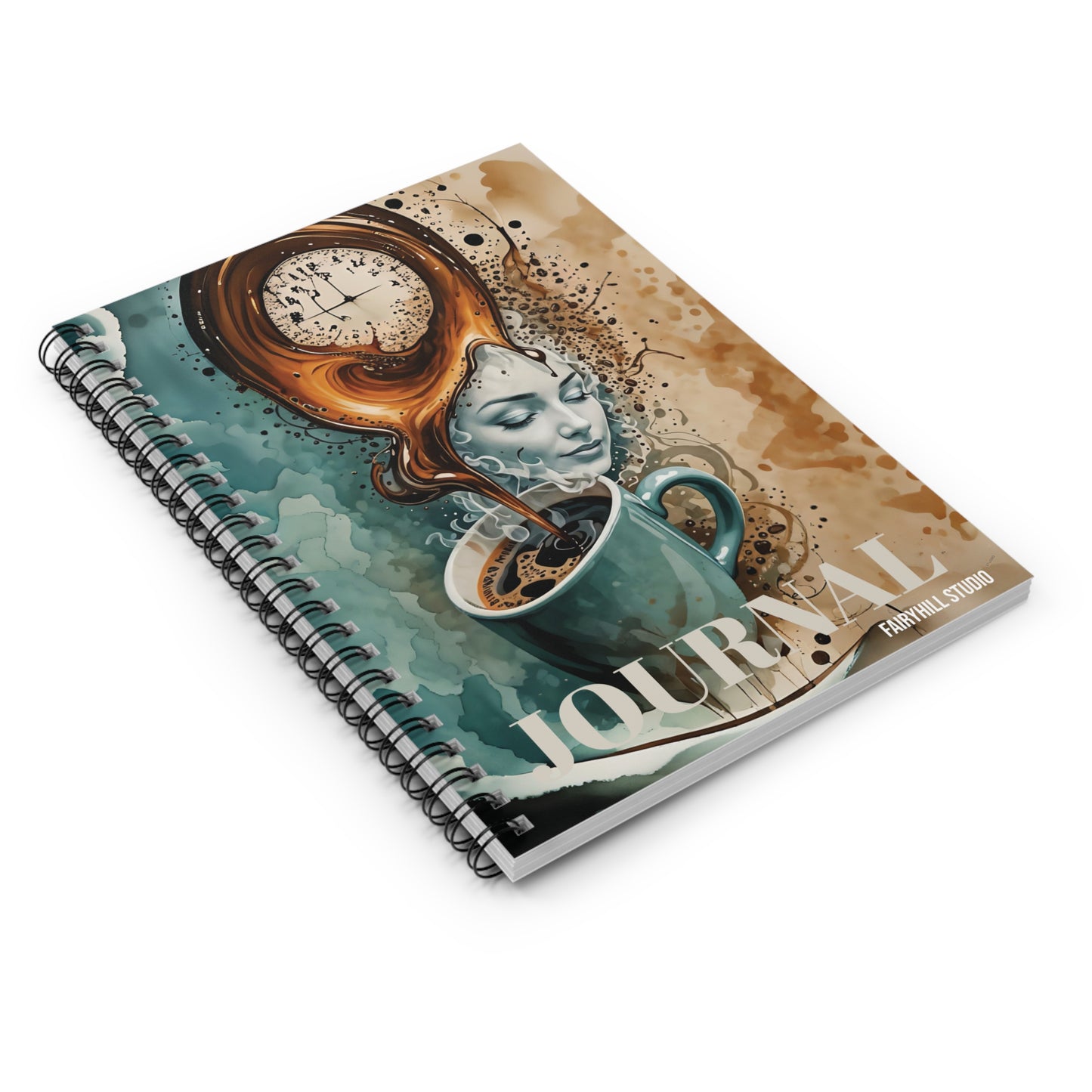 Morning  Coffee Notebook - Ruled Line coffee  Spiral Journal