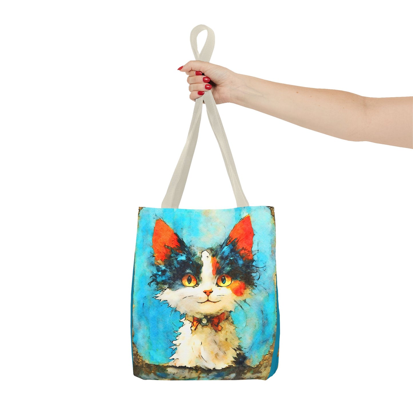 Colorful Cat Tote Bag by Fairyhill Studio