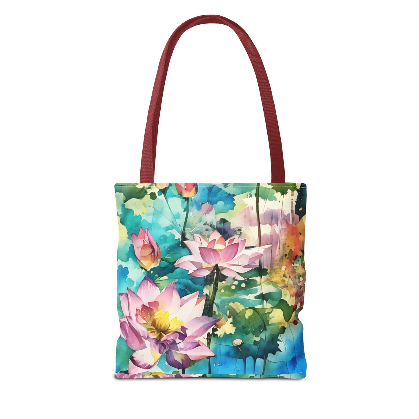Tote Bag  with lotus flower art(AOP)