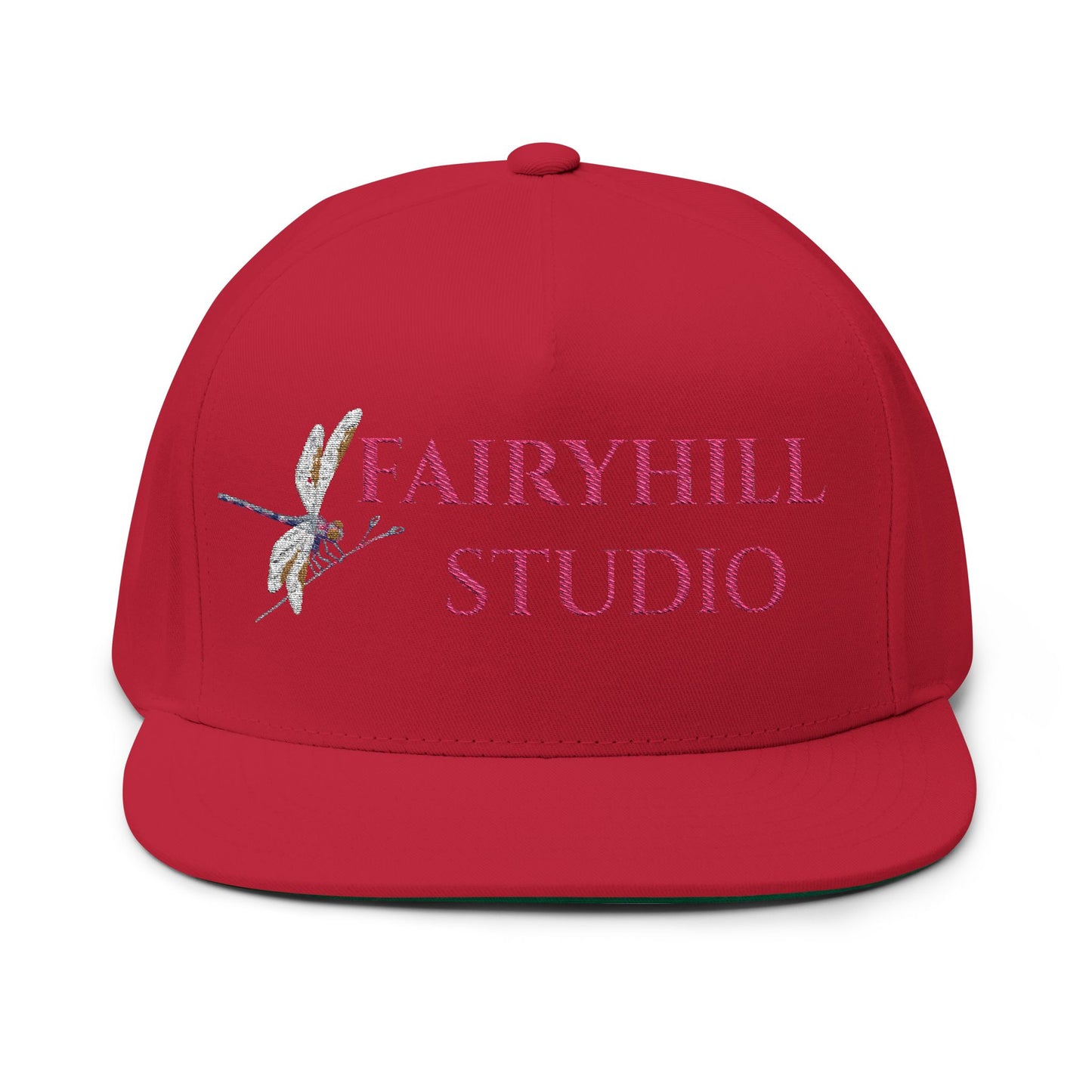Flat Bill Cap — Fairyhill Studio Embroidered Logo Snapback