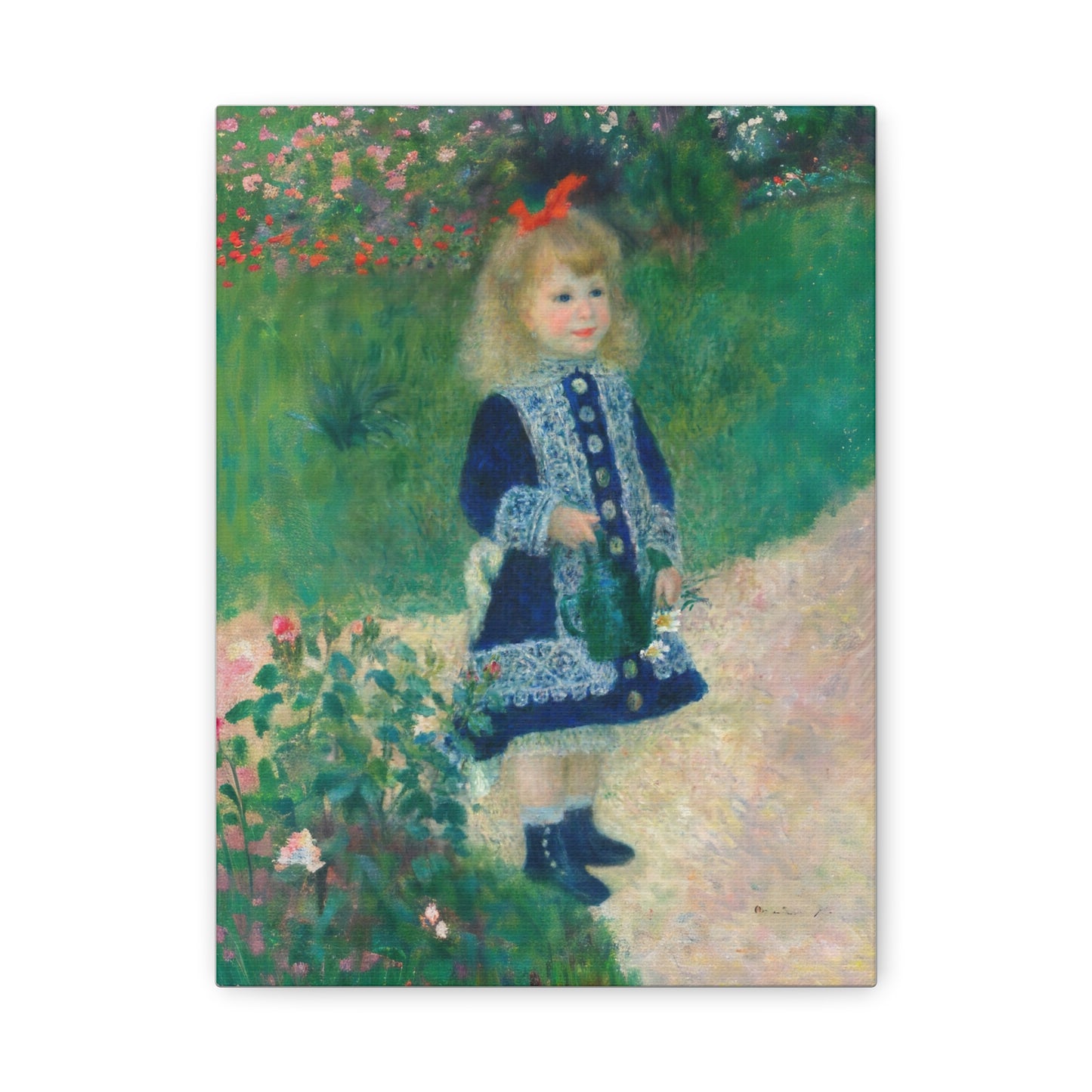 Canvas Art -  A Girl with a Watering Can, 1876 Auguste Renoir (artist) French, 1841 - 1919 , Stretched Matte 1 25"